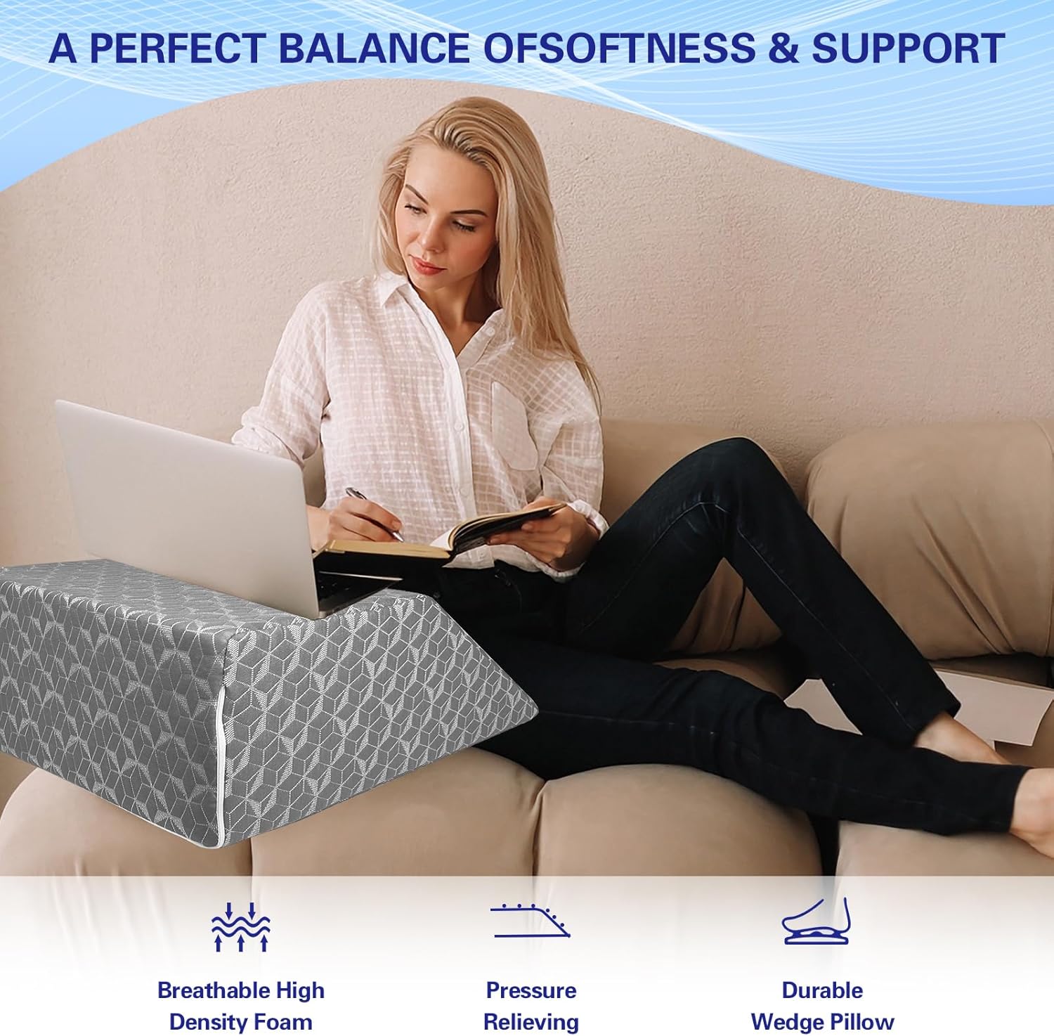 SUBCULTUREPICK Leg Elevation Pillow for Post Surgery Comfort
