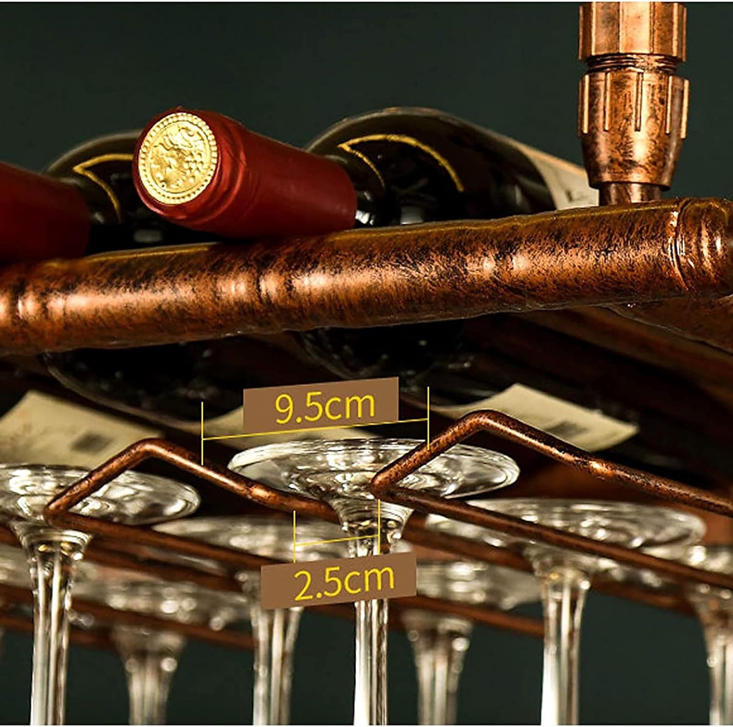 FAFACAI Adjustable Wall-Mounted Wine Rack