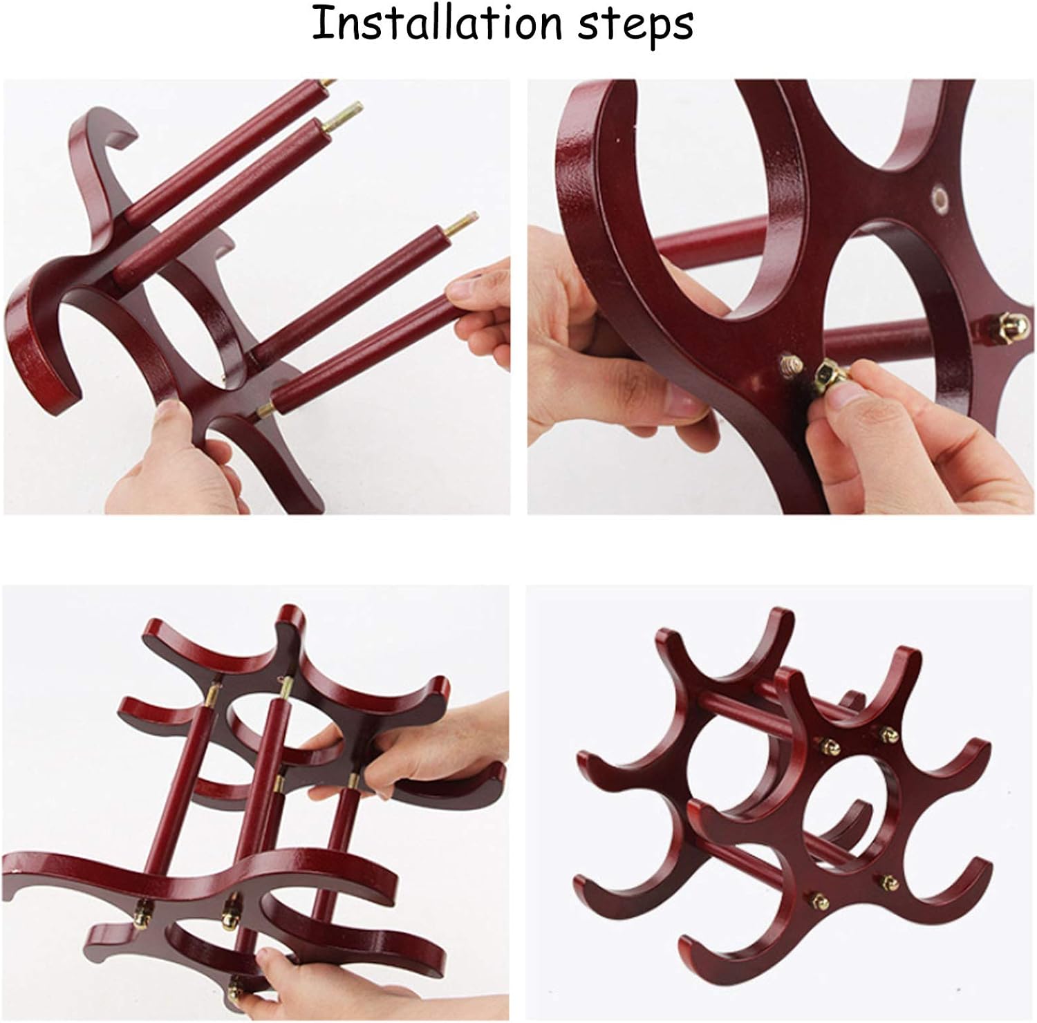 BOCbco Tabletop Wine Rack for 6 Bottles