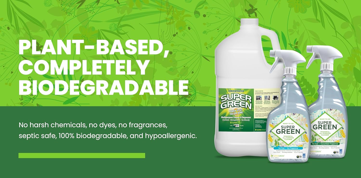 SuperGreen Powerful All-Purpose Cleaner and Degreaser Concentrate