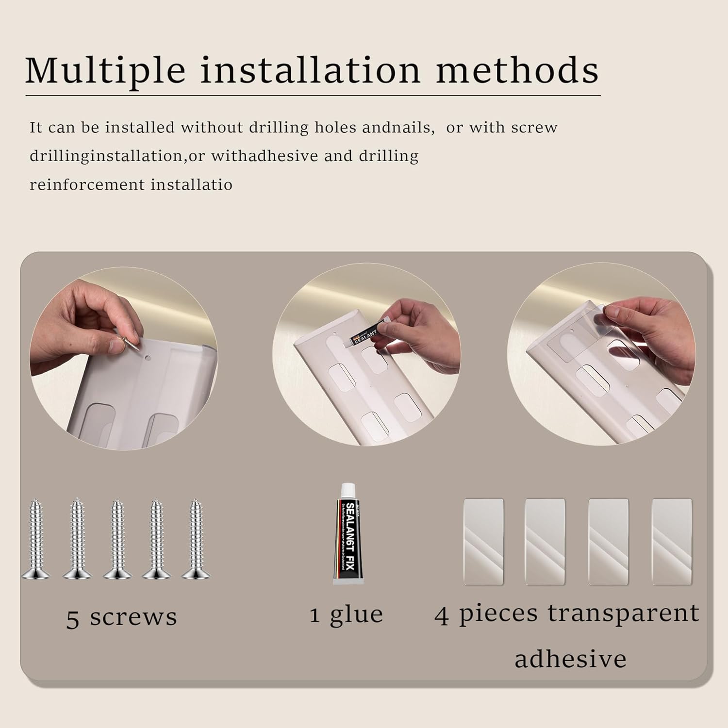 Wine Glass Holder 2 Pack No Drilling Cabinet Rack