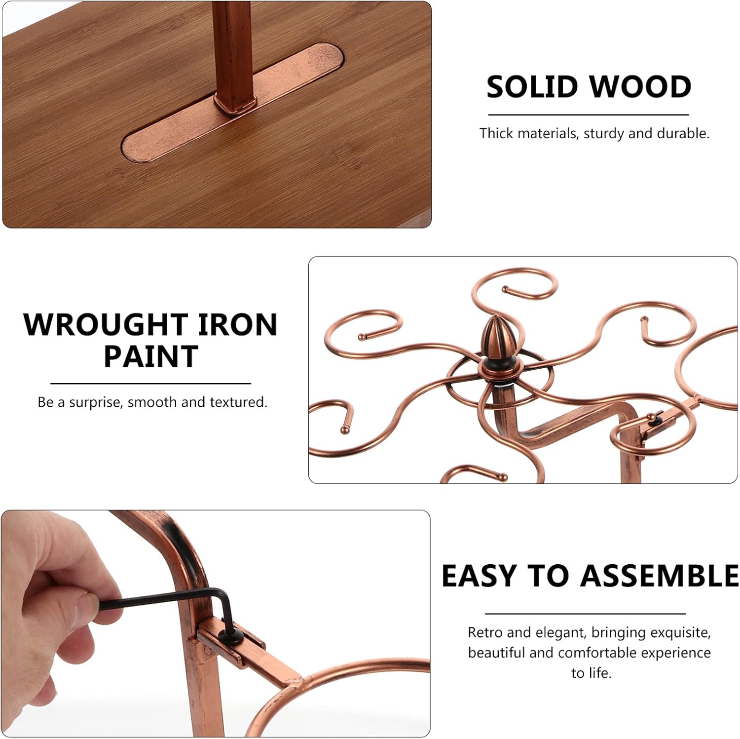 Cabilock Wall Wine Glass Rack for Home Storage