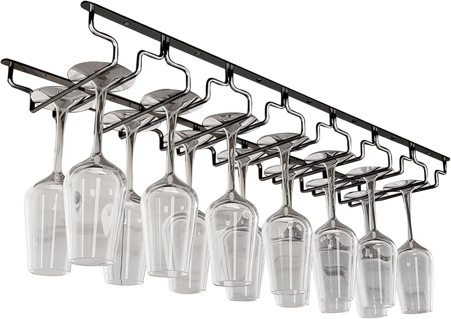 DTDMY Wine Glasses Rack Under Cabinet