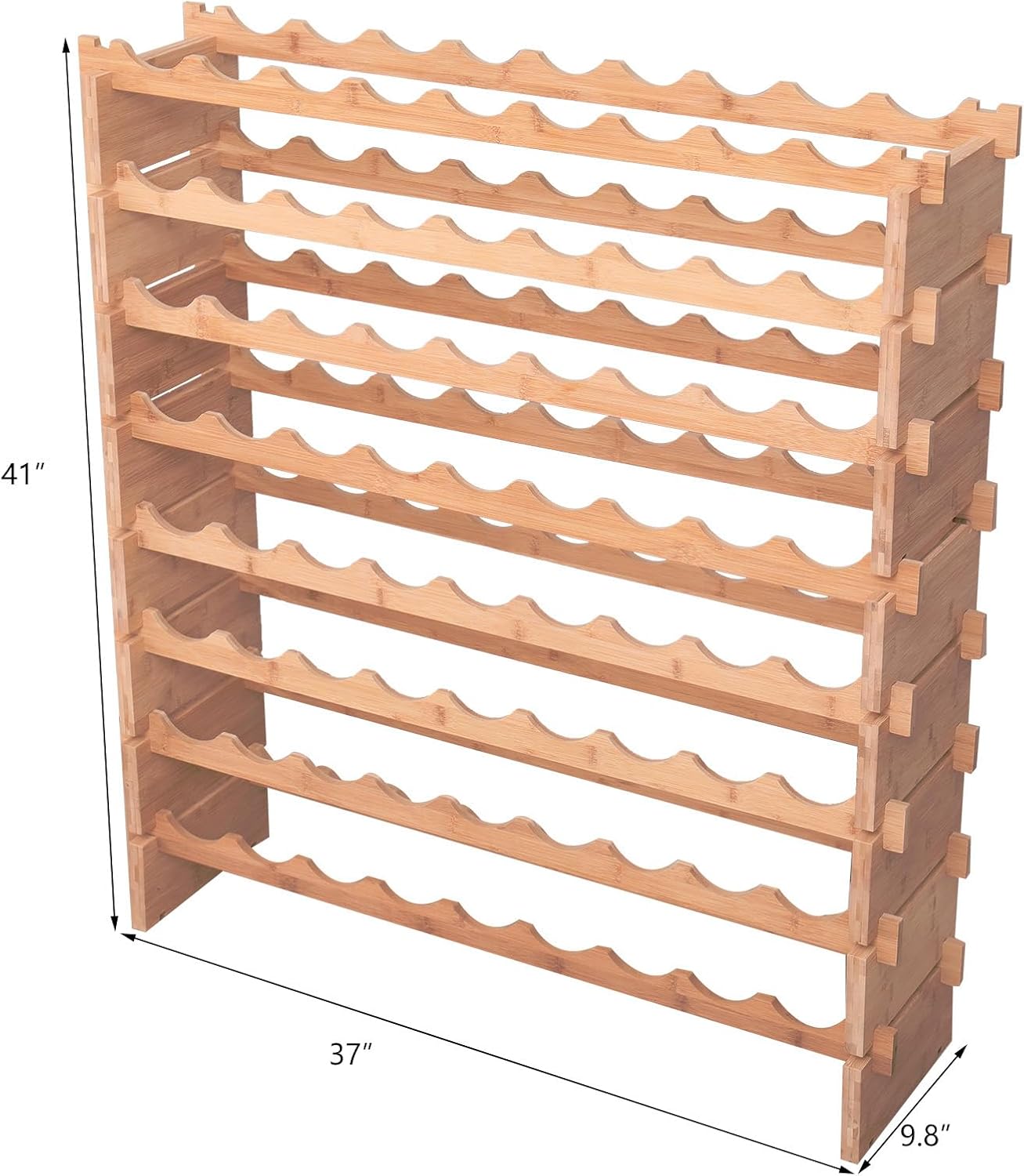 FDHUIJIA 72-Bottle Bamboo Wine Rack Cabinet 1