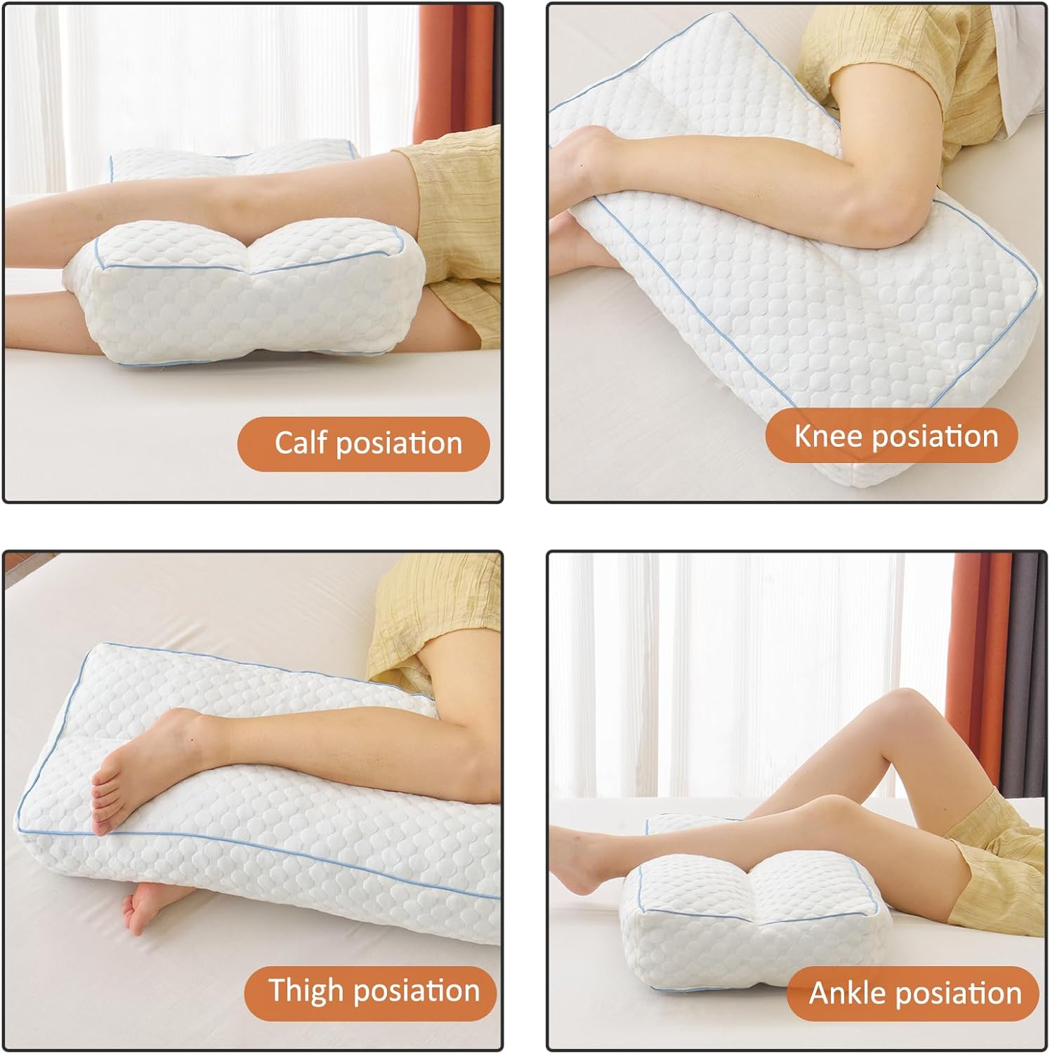 Gehannah Foam Knee Pillow for Side Sleepers 1