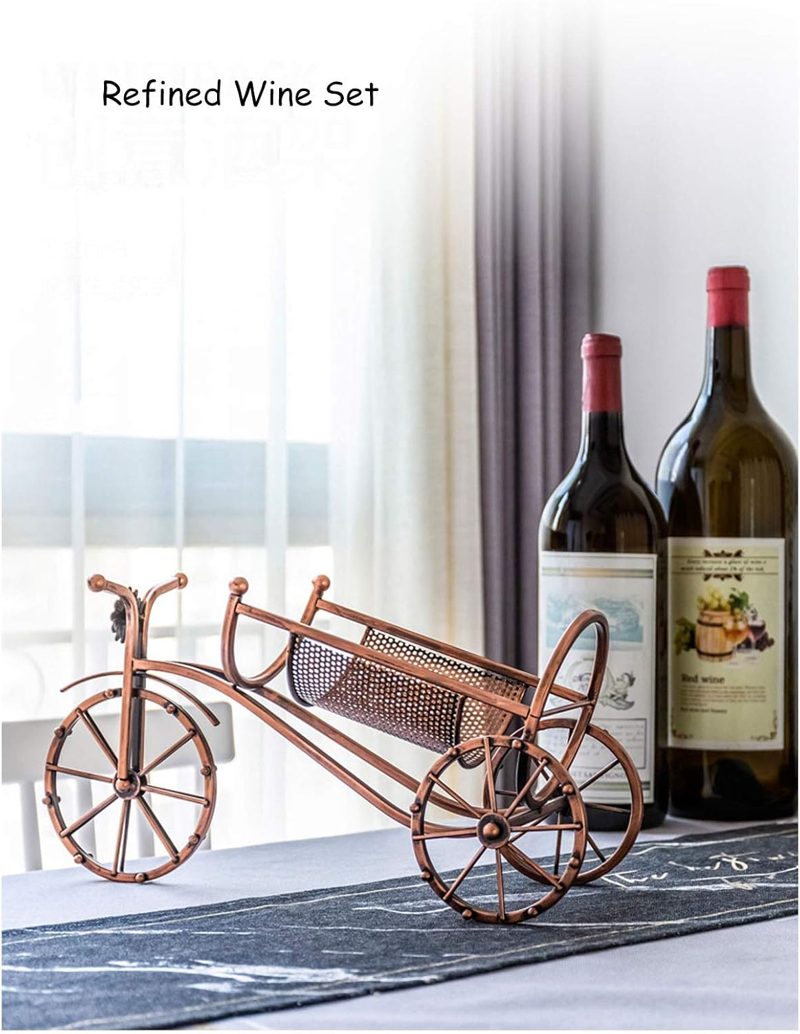 Elegant Wrought Iron Tabletop Wine Rack