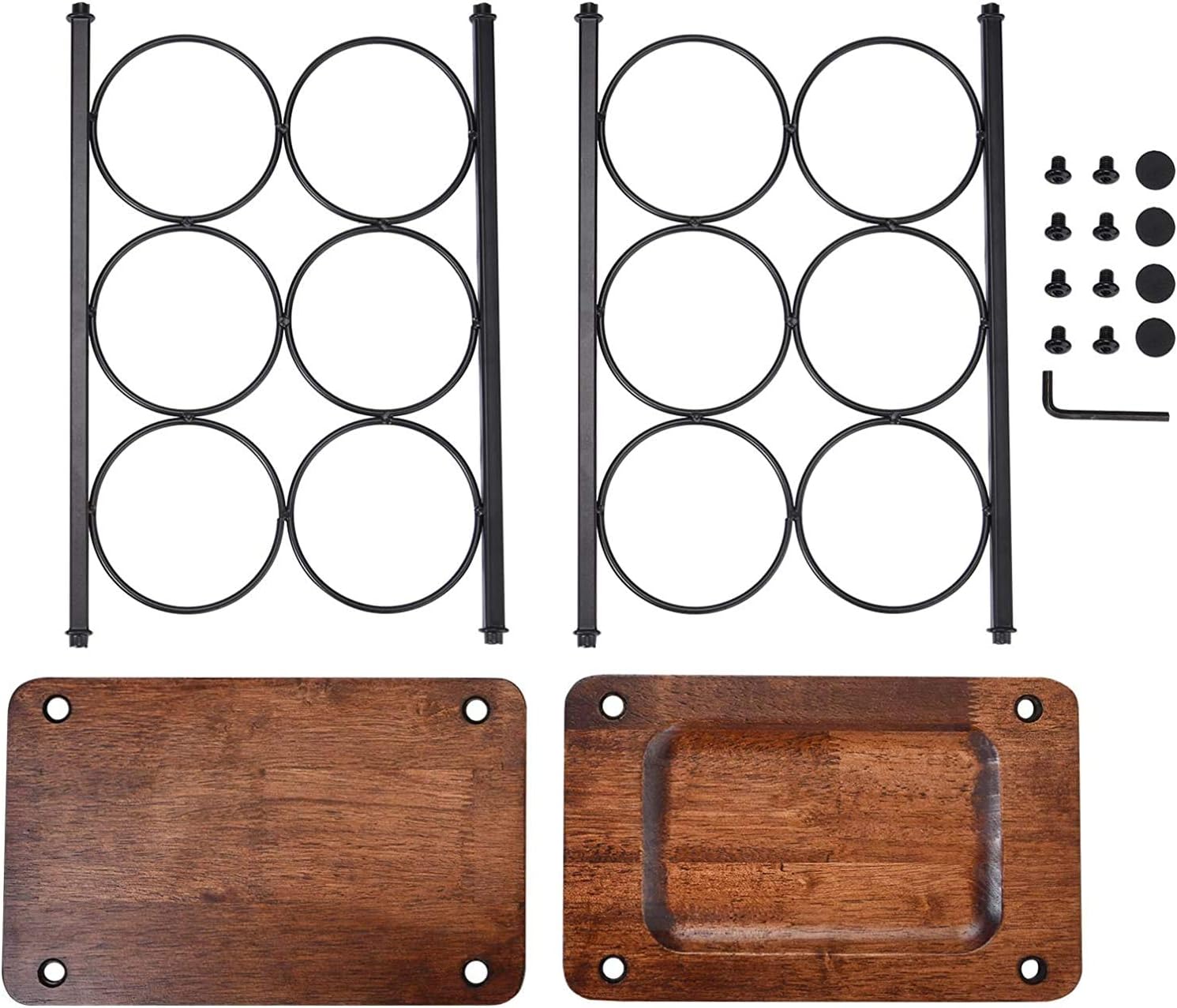 BOCbco 3 Tier Freestanding Wine Rack 6 Bottle Holder
