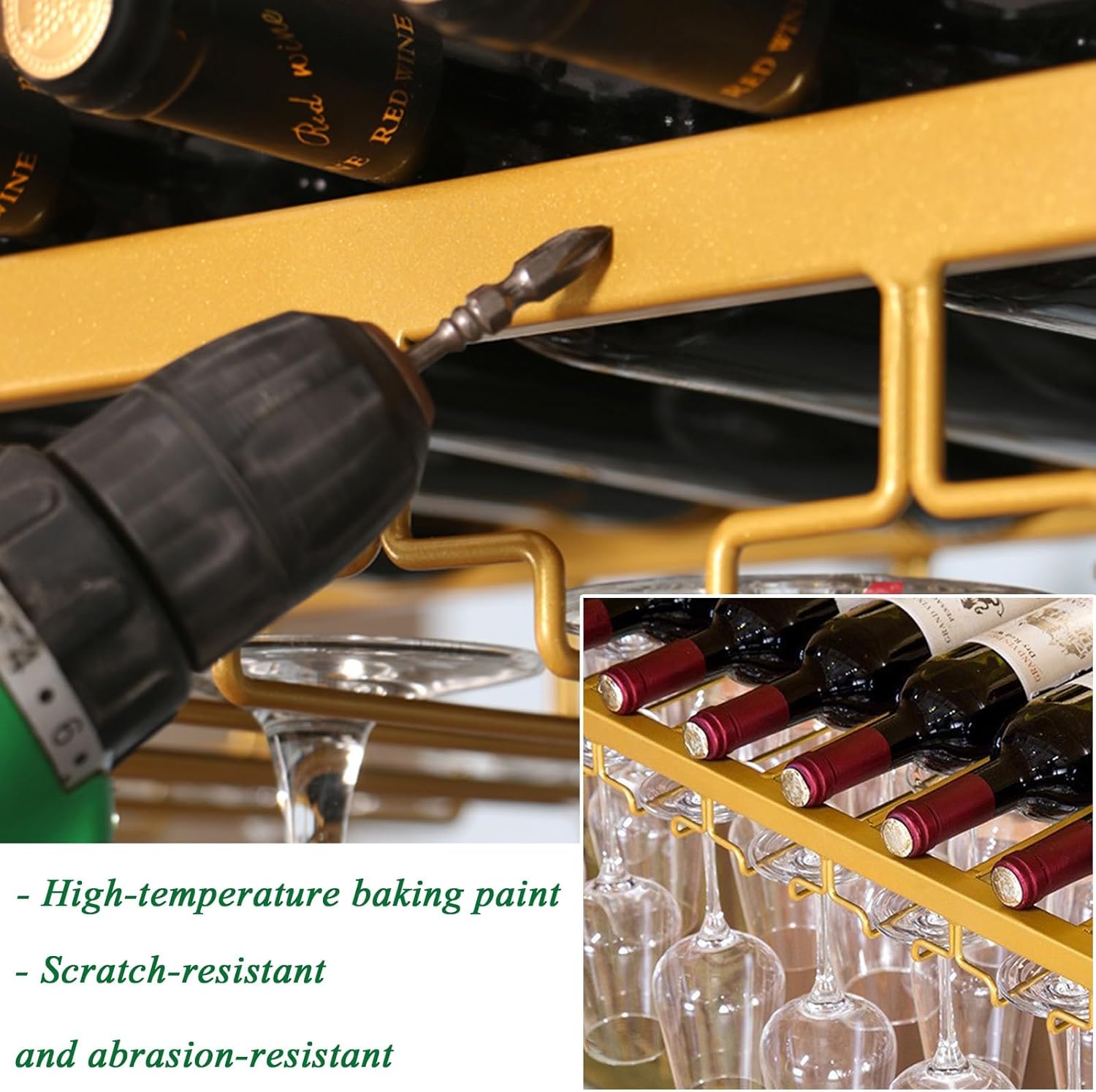 SAGIDAR Ceiling Wine Glass Rack Holder