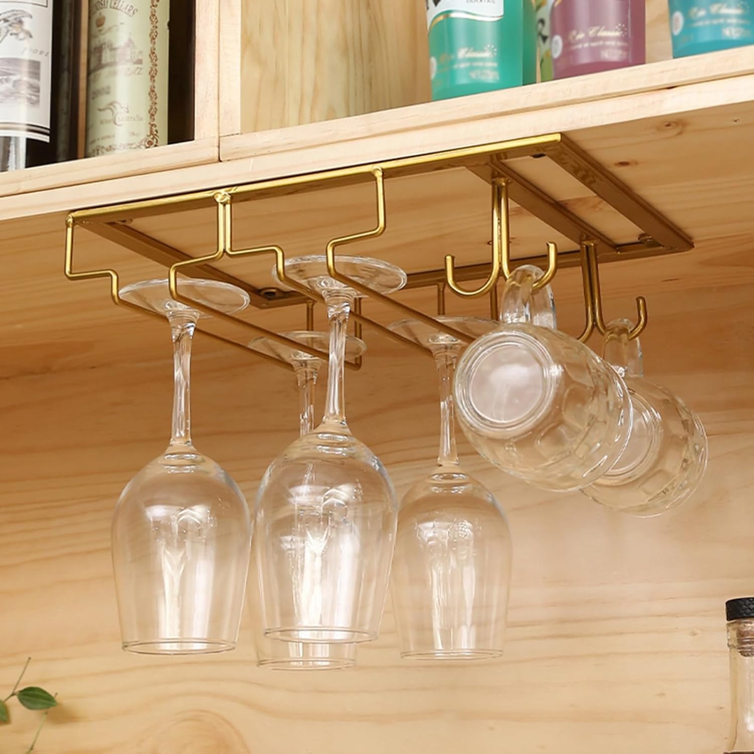 ZYZSY Wall Mounted Wine Rack Organizer White