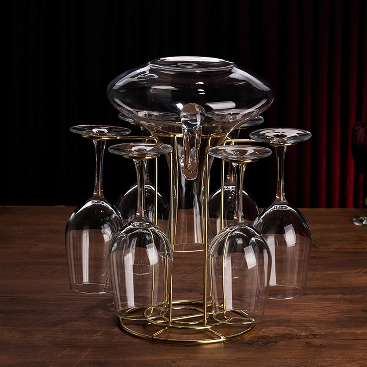 Lmbabter Gold Wine Glass Rack for Home Bar