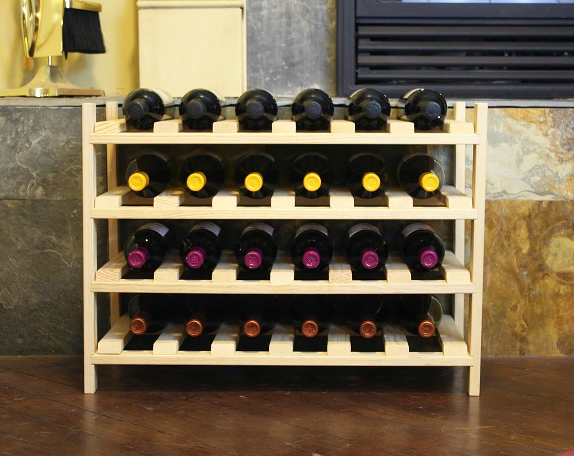 Creekside 24-Bottle Wine Shelves Pine - 12 Inch Deep Design