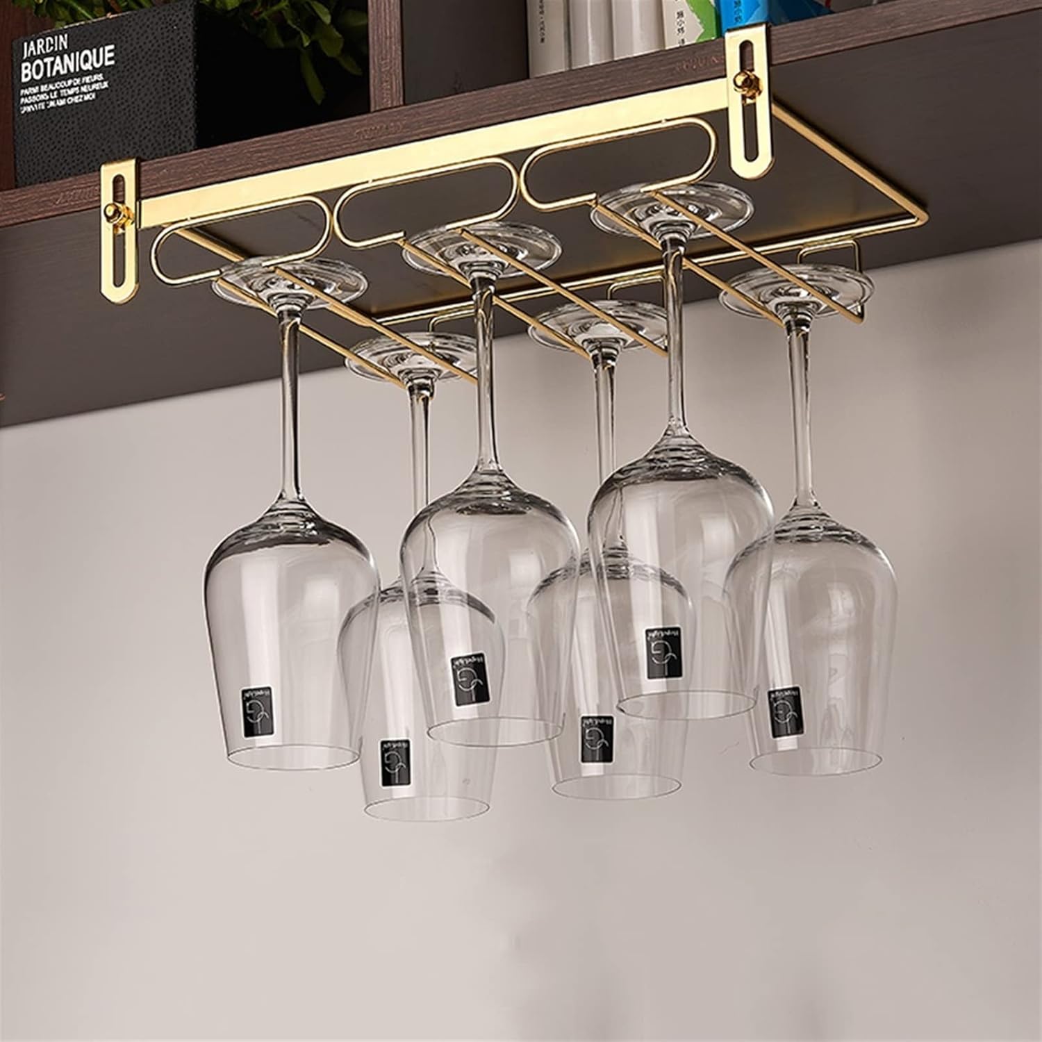 Adjustable Wine Glass Rack for Kitchen Bar 4-10 Cups
