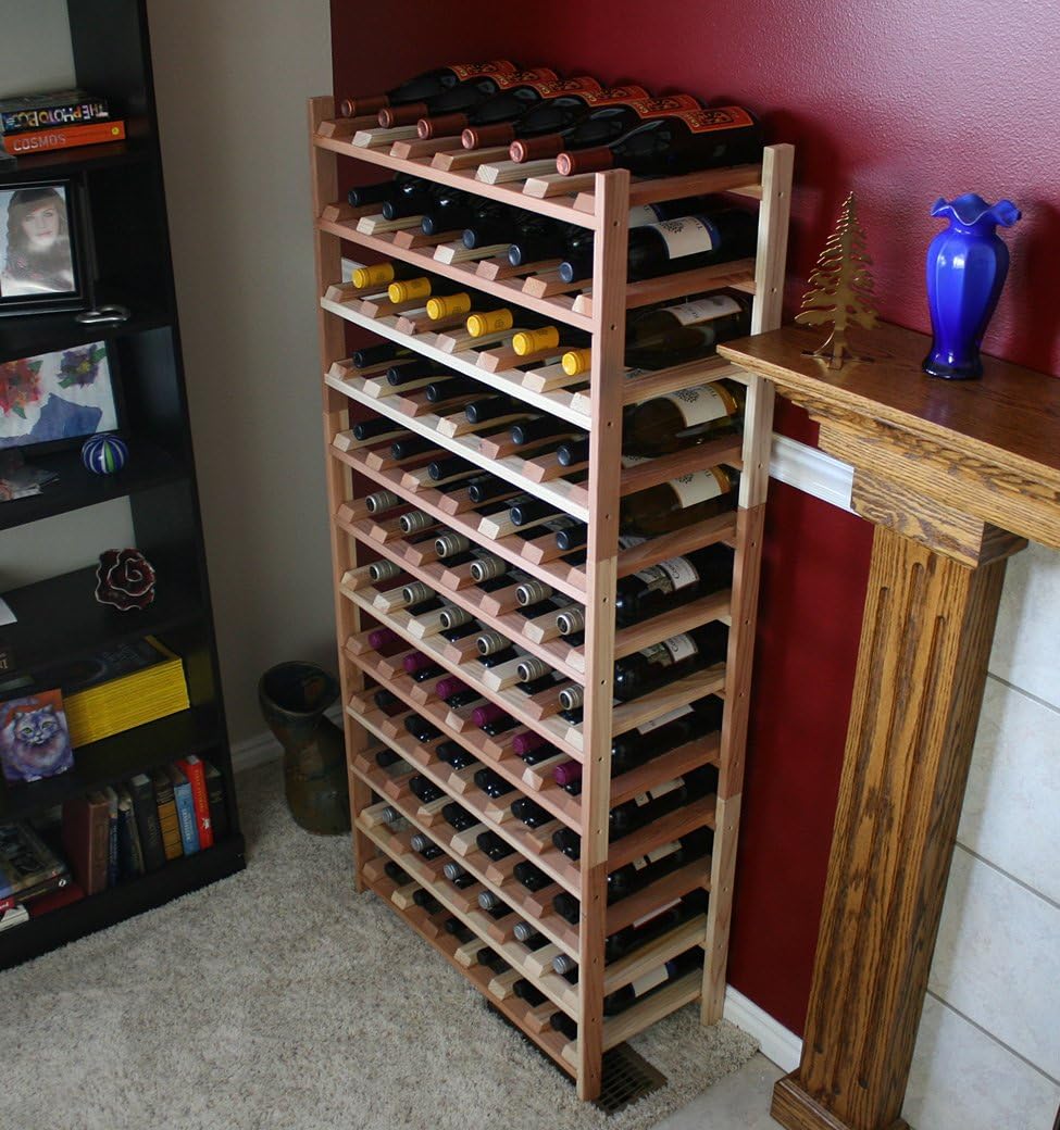 Creekside 24-Bottle Wine Shelves Redwood