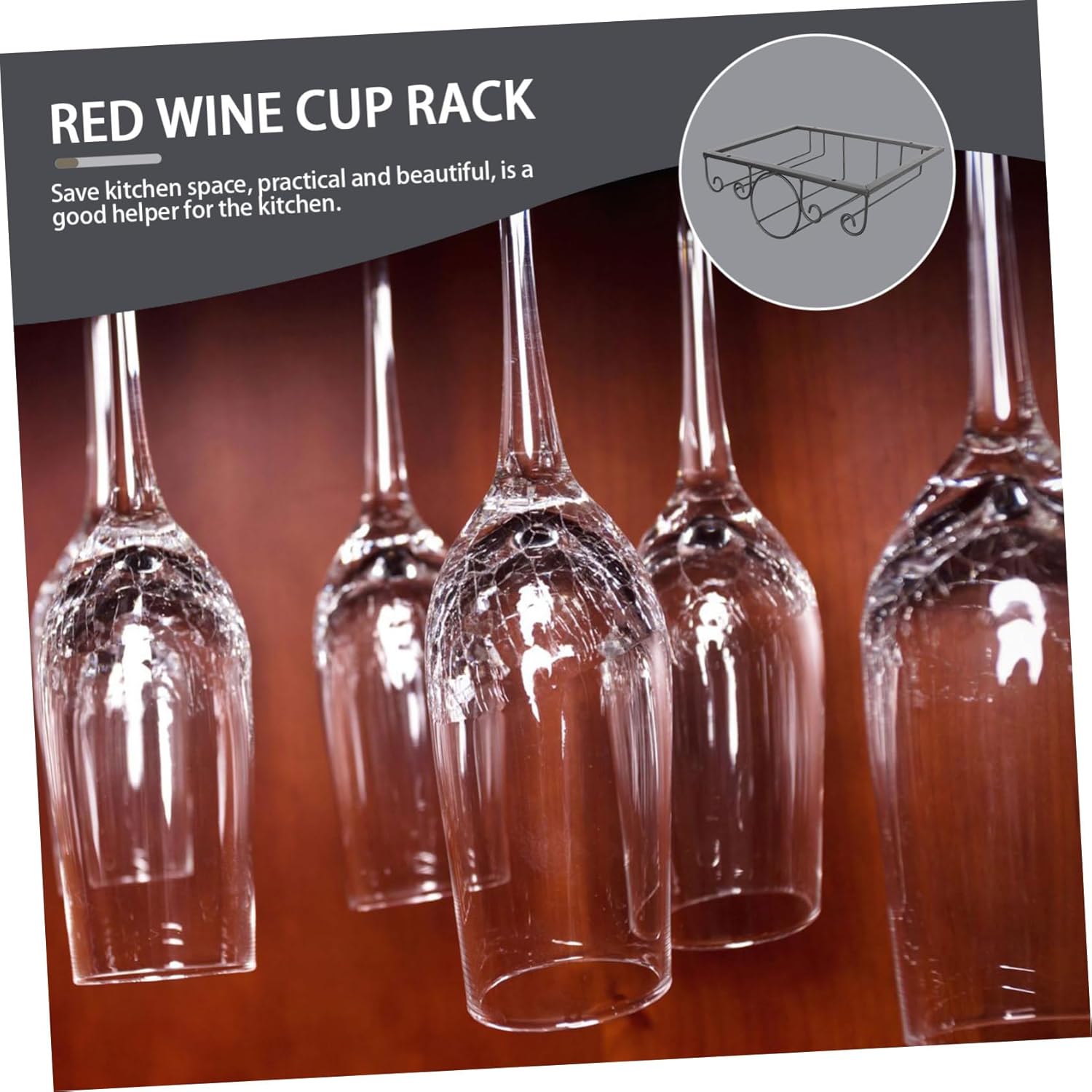 ABOOFAN 1pc Red Wine Glass Holder Countertop Rack