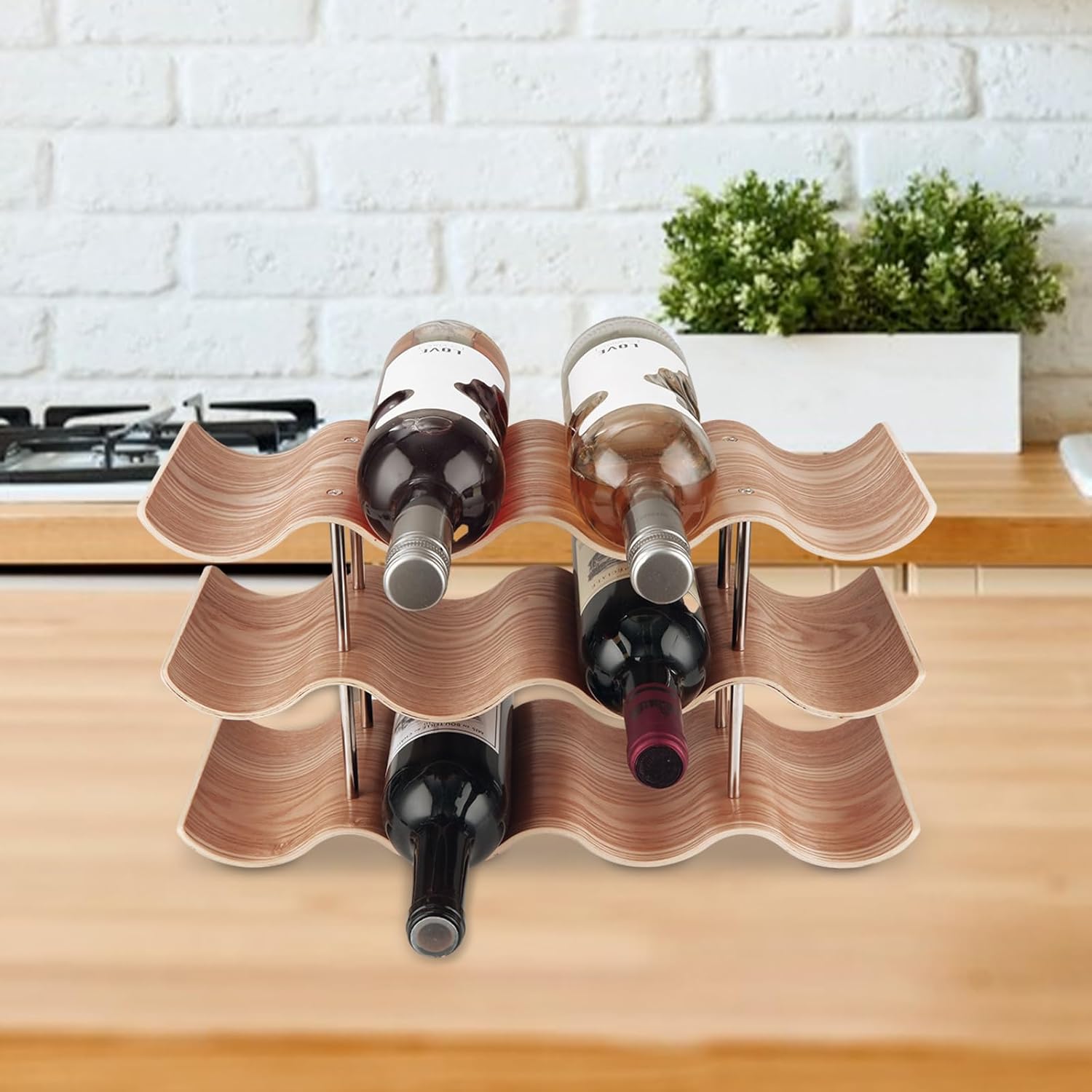 GBACHOOSE 3-Tier Tabletop Wine Rack