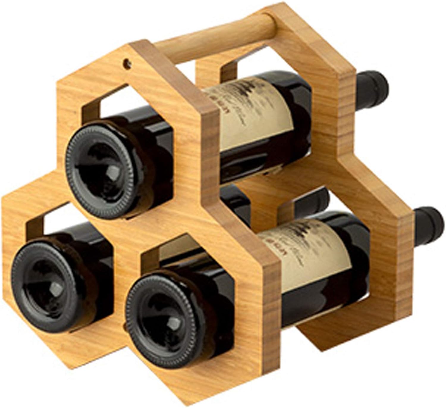 BOCbco 3-Bottle Tabletop Wine Rack Holder