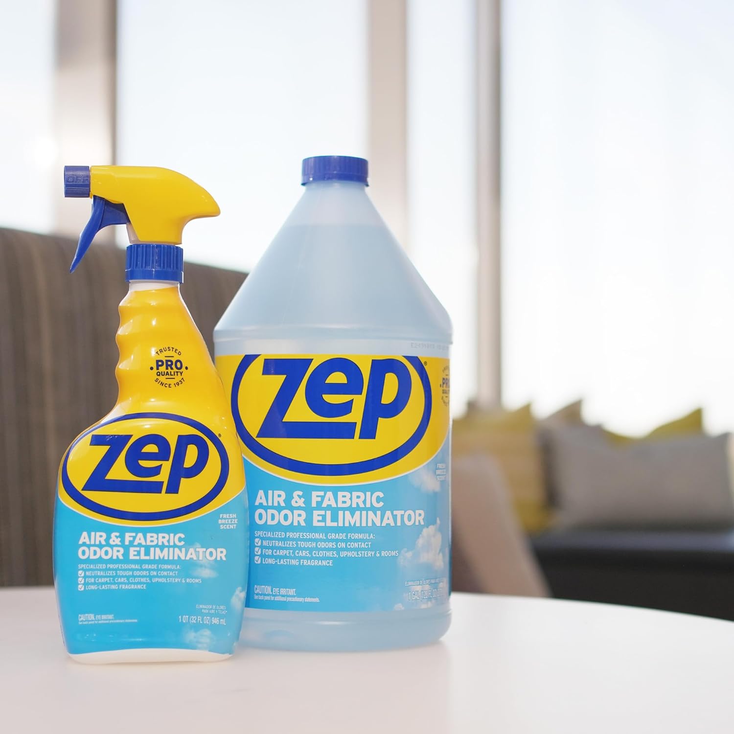 Zep Air and Fabric Odor Eliminator - 32 oz Pack of 4