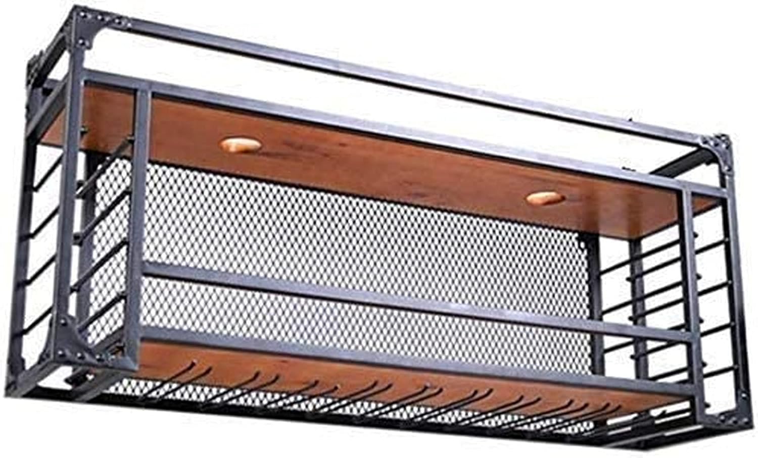 Vintage Rustic Wall-Mounted Wine Rack 1