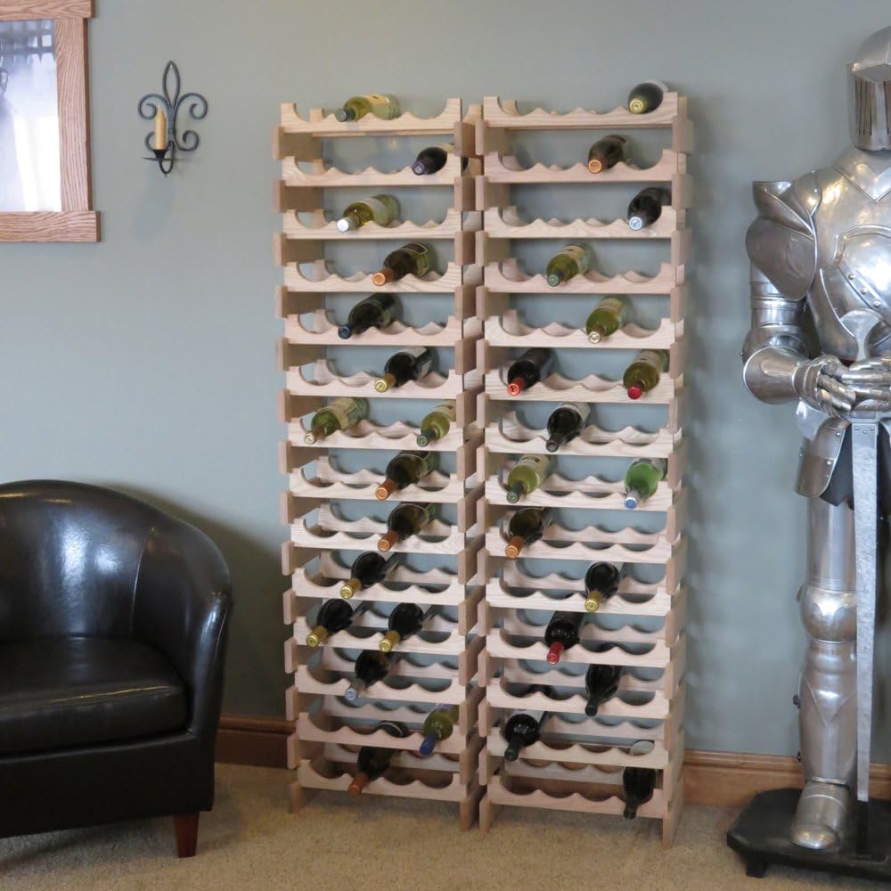FixtureDisplays 28 Bottle Dakota Wine Rack with Display Top