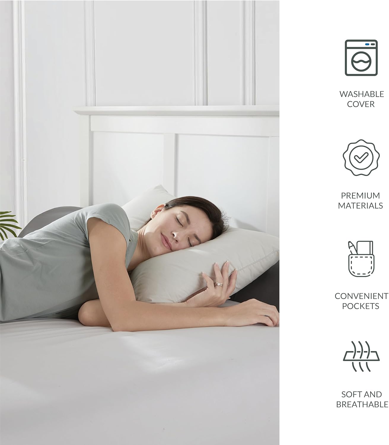 Hearth Harbor Bed Wedge Pillow 60x10
