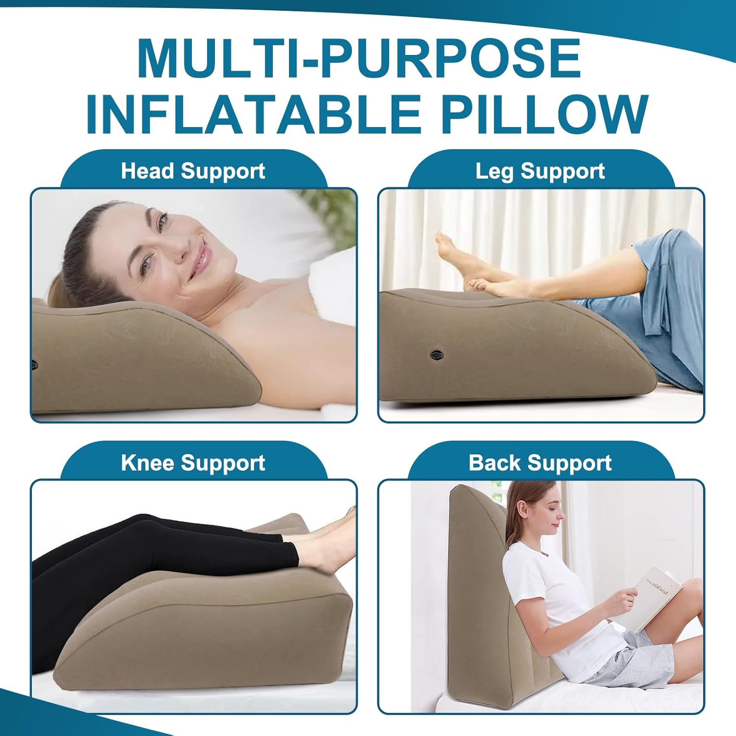 ZYODUOB Inflatable Leg Elevation Pillow for Sleep and Recovery