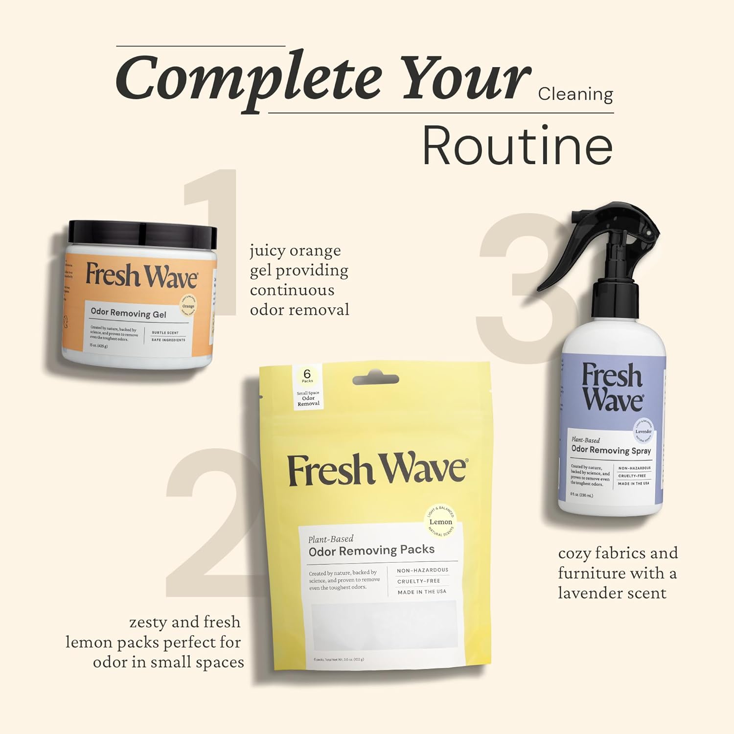 Fresh Wave Orange Odor Removing Gel 15 oz Pack of 2