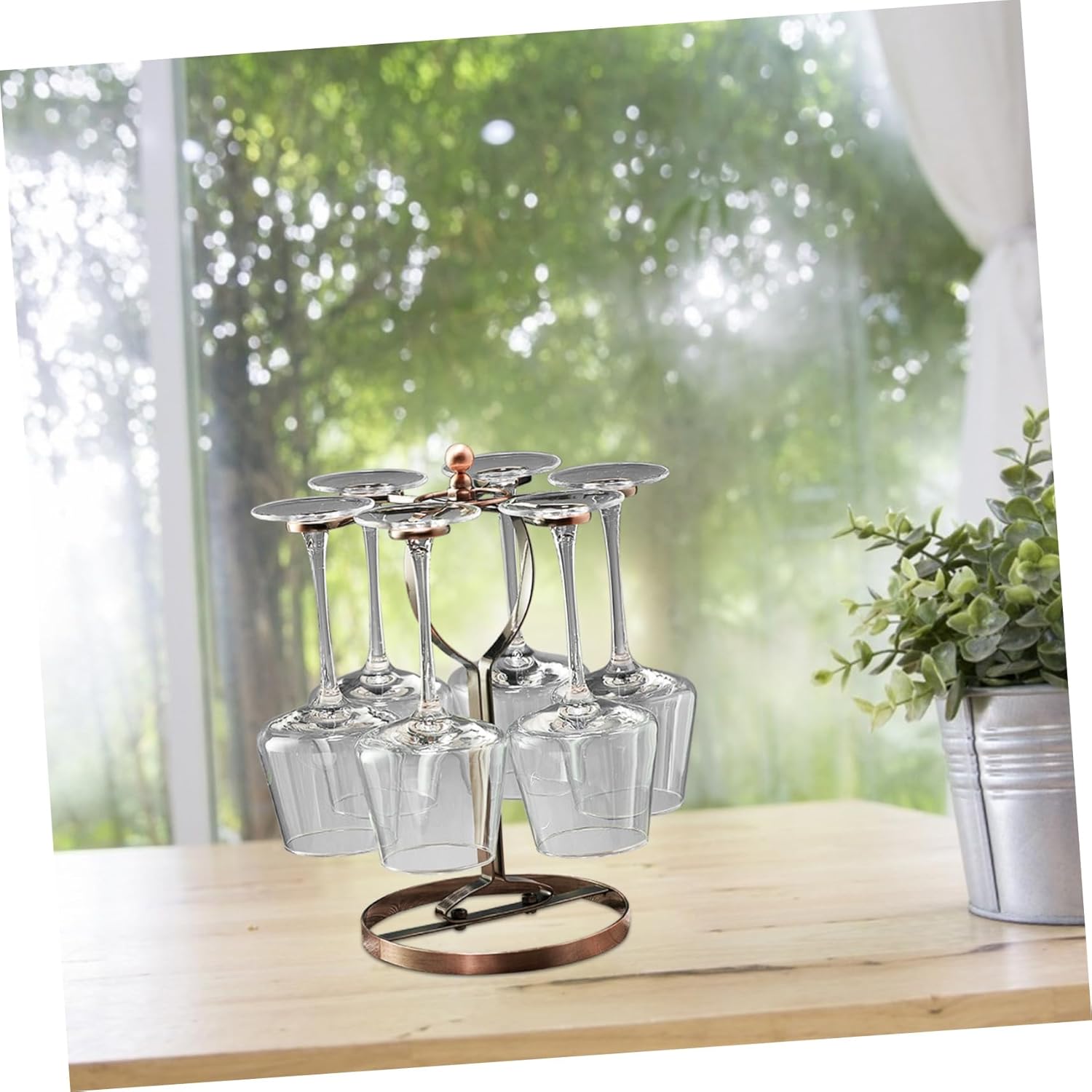 Ciieeo Iron Wine Glass Rack for Kitchen Bar Storage