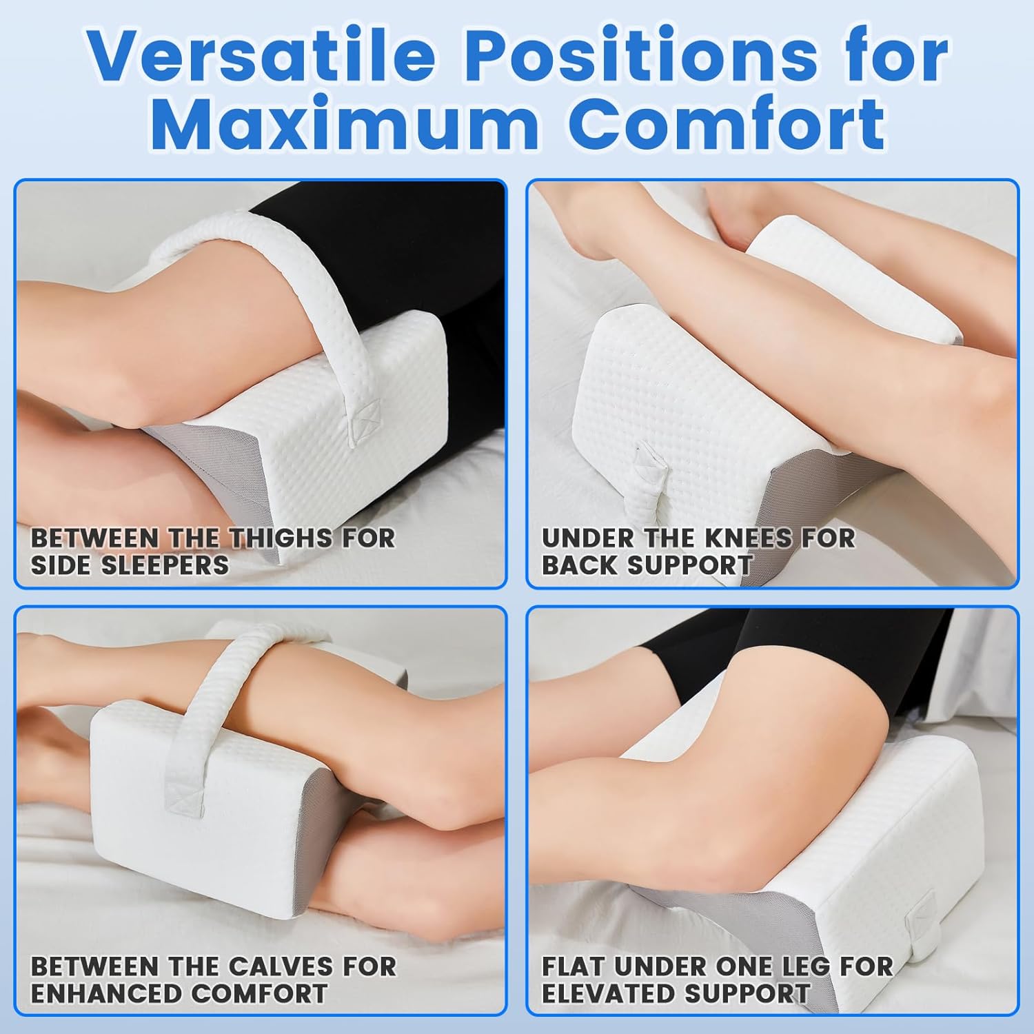 Knee Pillow for Side Sleepers Sciatica Relief Hip and Back Support