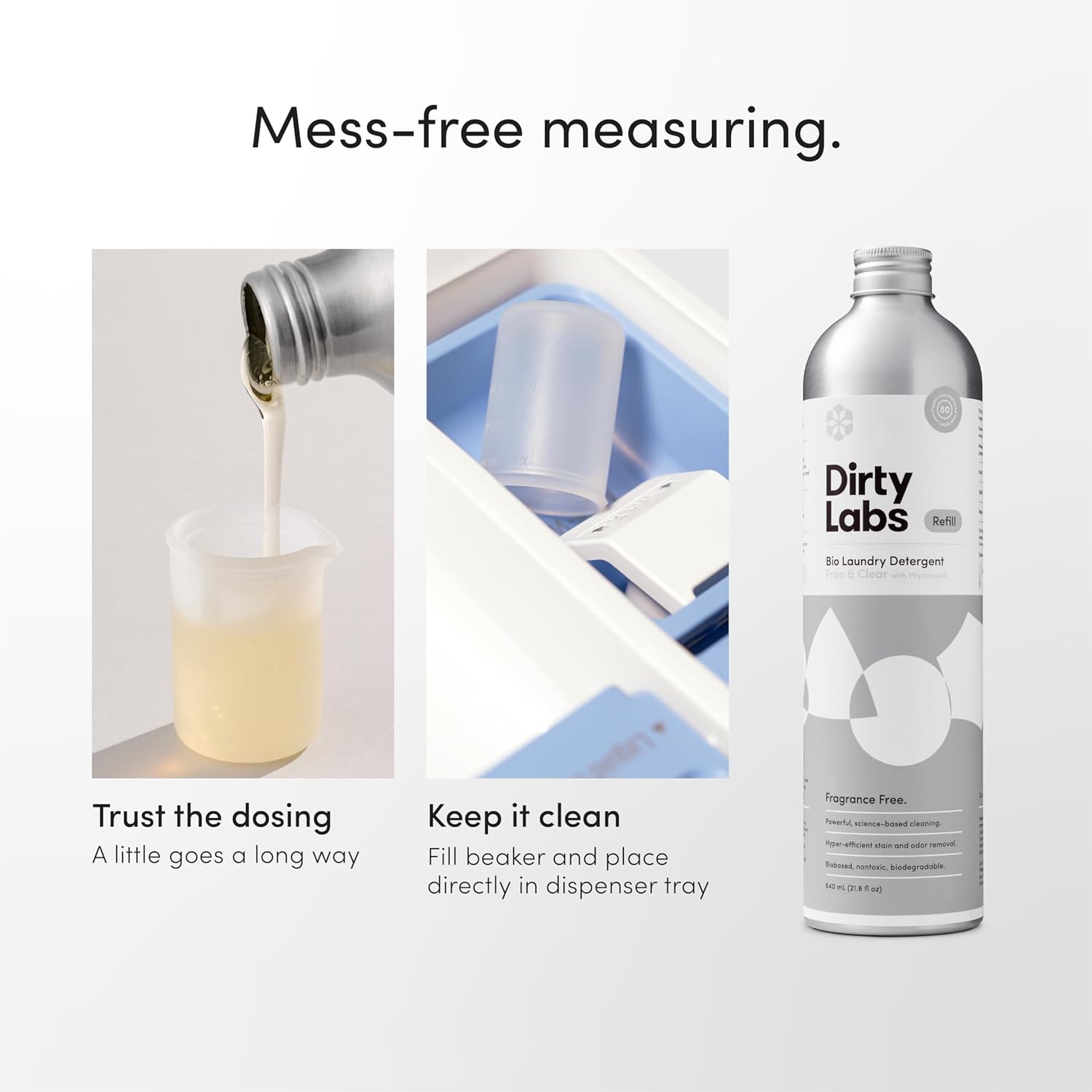 Dirty Labs Scent Free Bio Enzyme Liquid Laundry Detergent 80 Loads 1