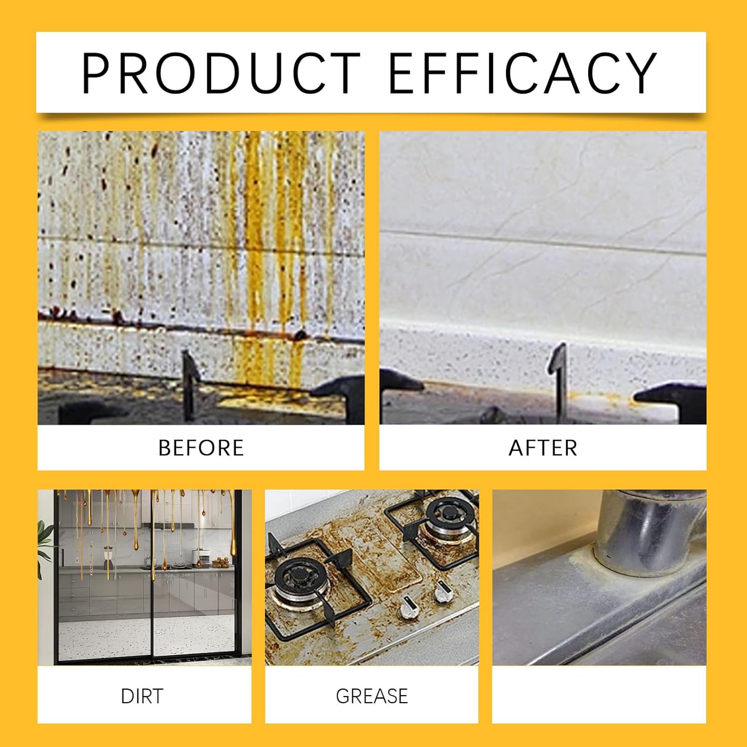 Heavy Duty Degreaser Cleaner Spray for Ovens Hoods Grills 2PCS