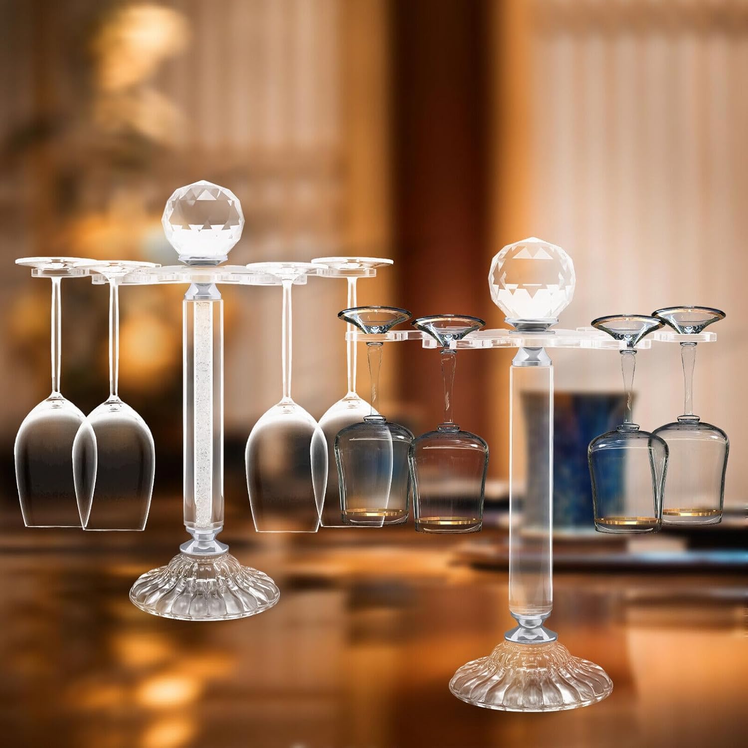Xuthusman 6-Goblet Rotate Stemware Storage Rack