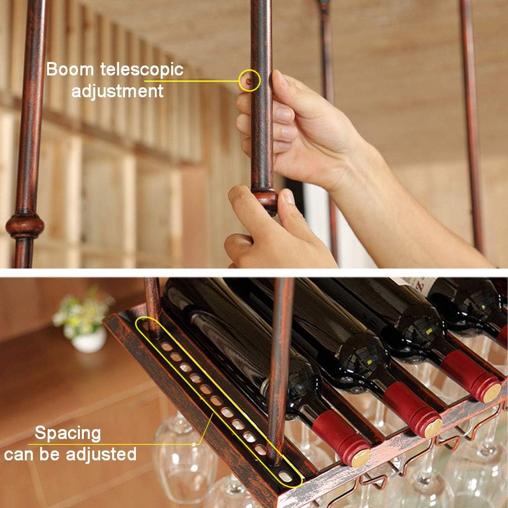Industrial Style Wall Mounted Wine Rack Organizer