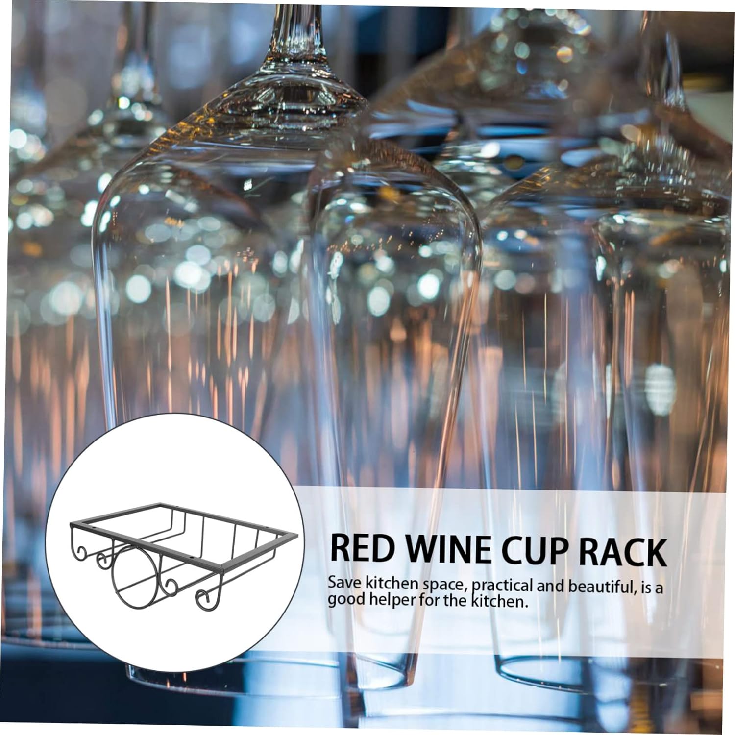 PRETYZOOM Wall Mount Wine Rack for Home Bar Kitchen Restaurant Storage