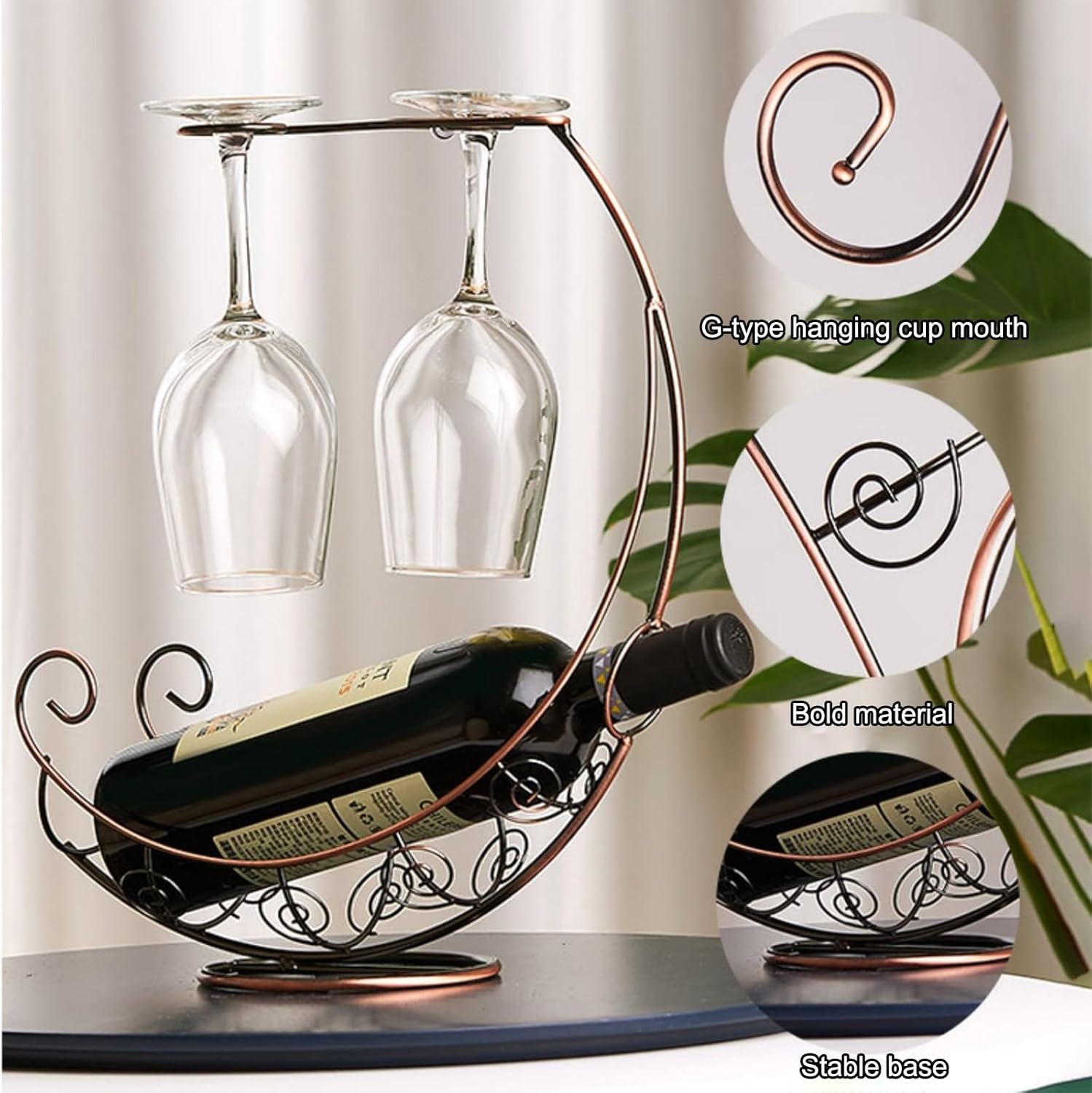 ZYZSY Pirate Ship Wine Glass Rack Freestanding Metal Holder 1