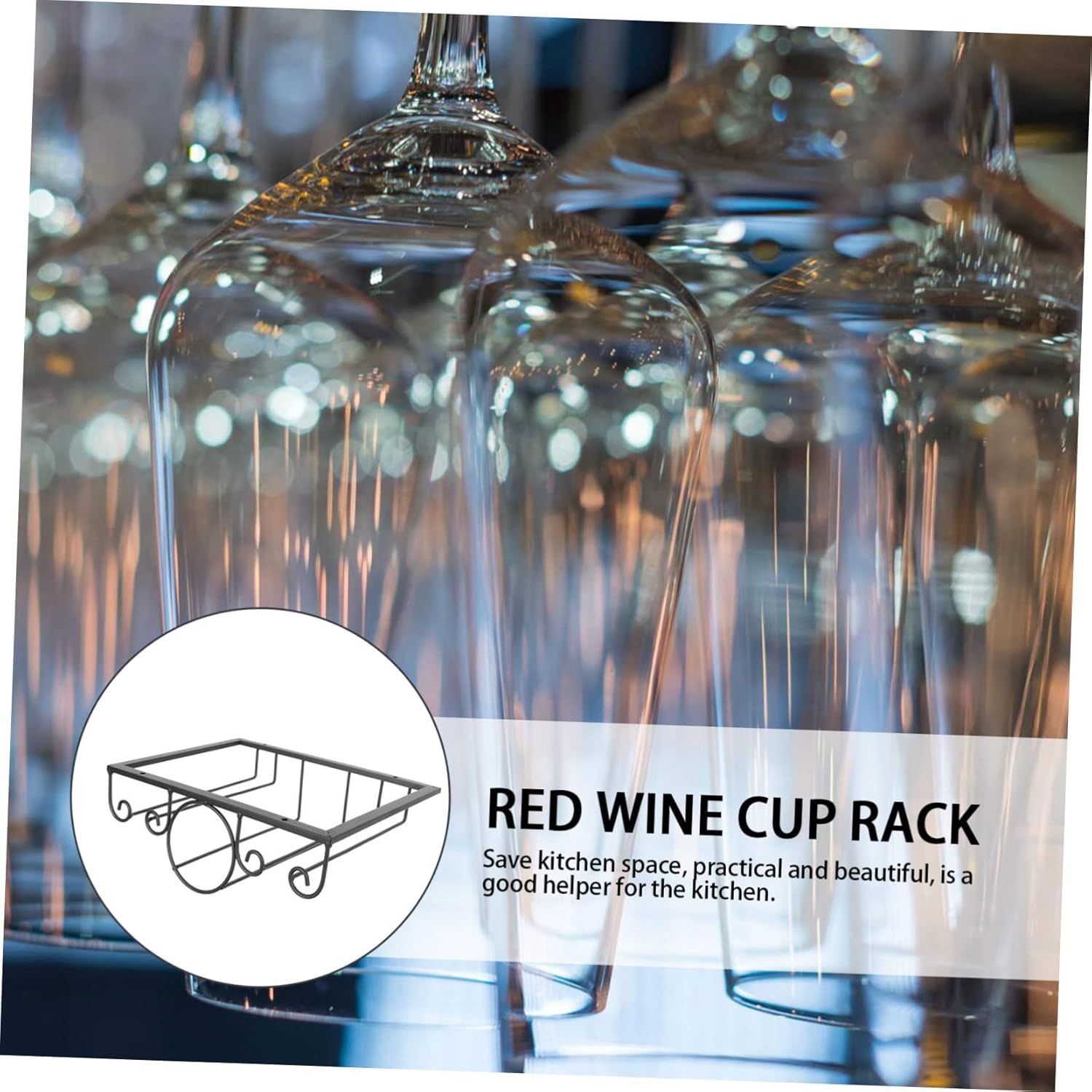 Luxshiny Upside Down Wine Glass Holder