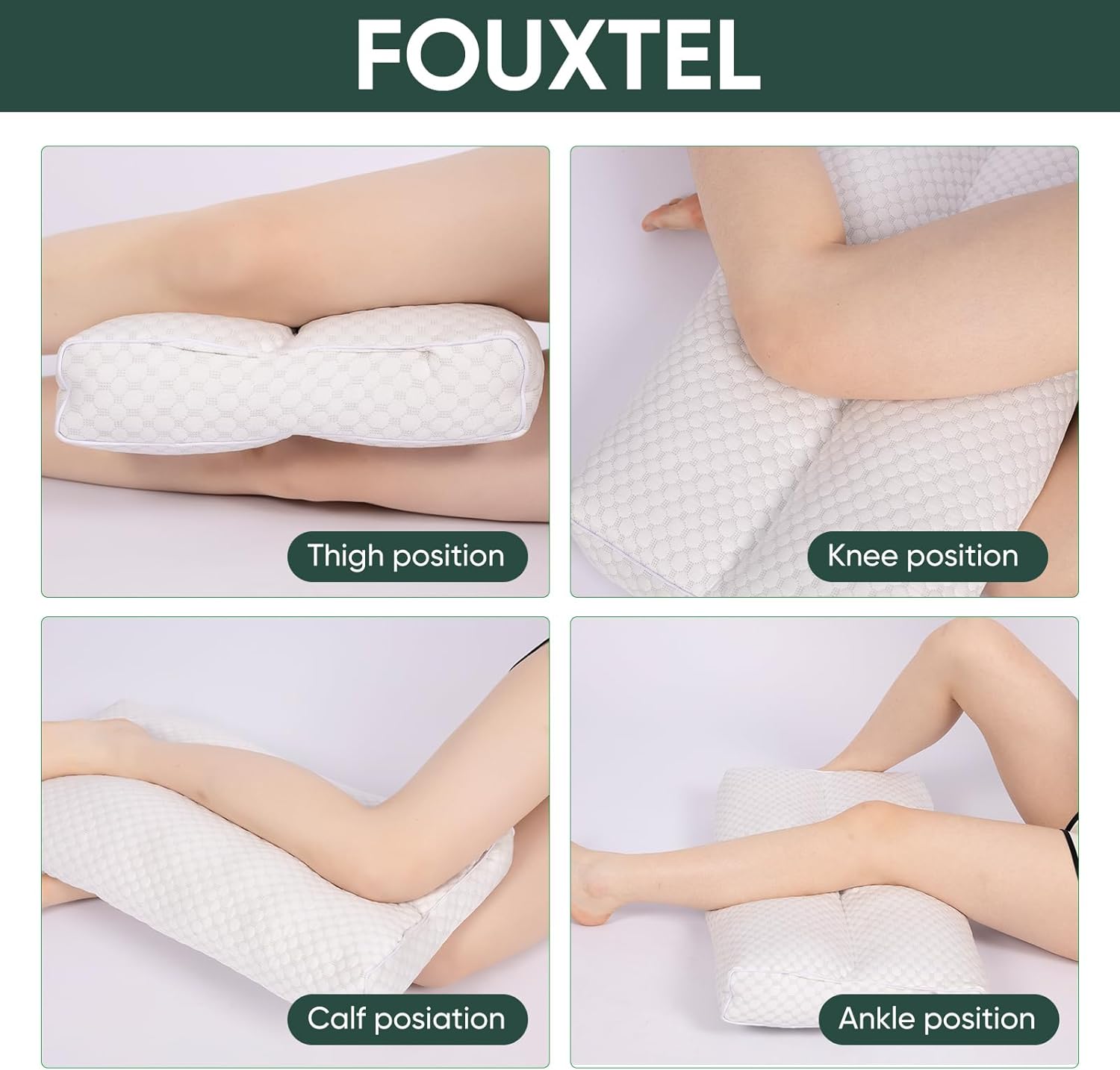 FOUXTEL Cool Knee Pillow for Side Sleepers