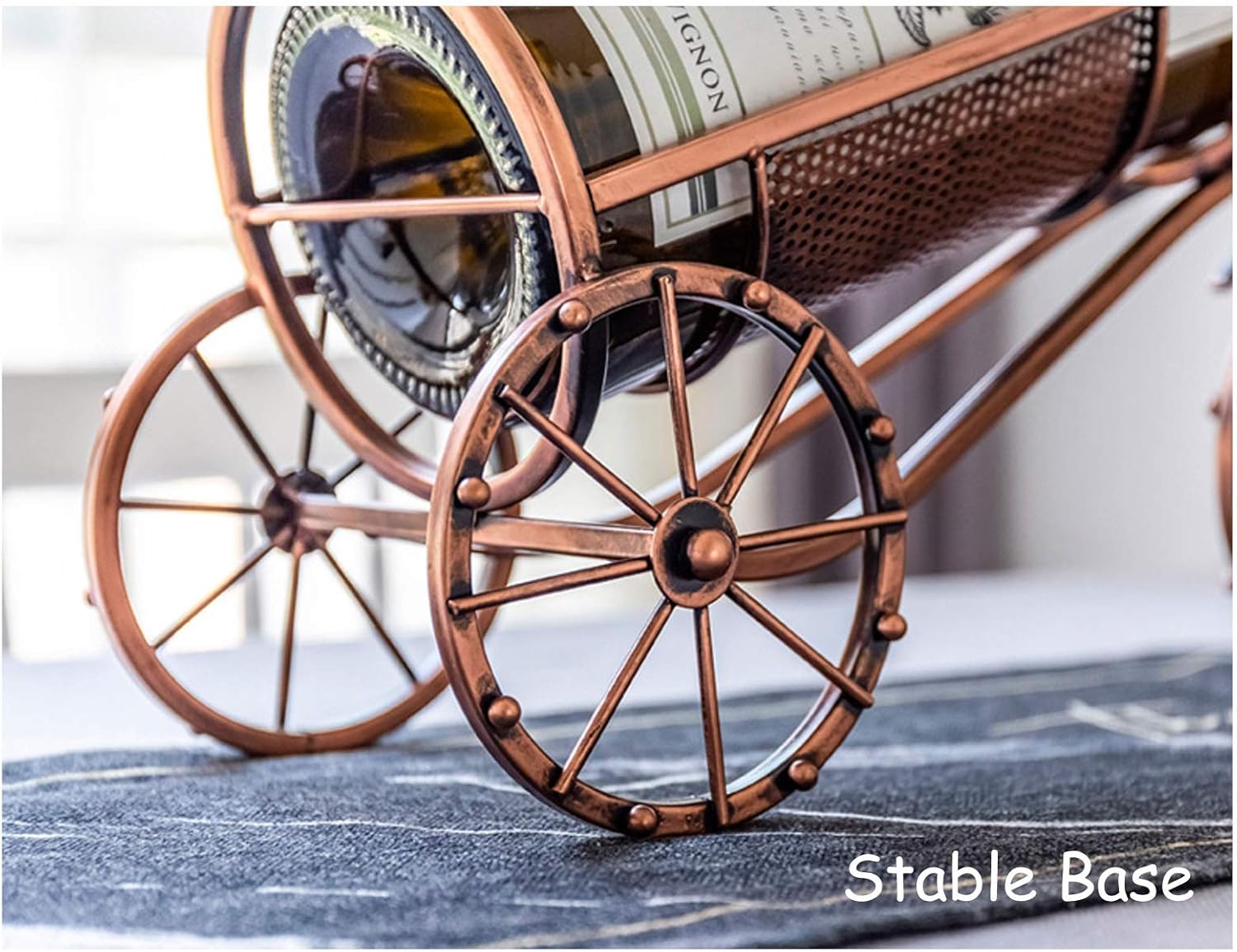 Elegant Wrought Iron Tabletop Wine Rack