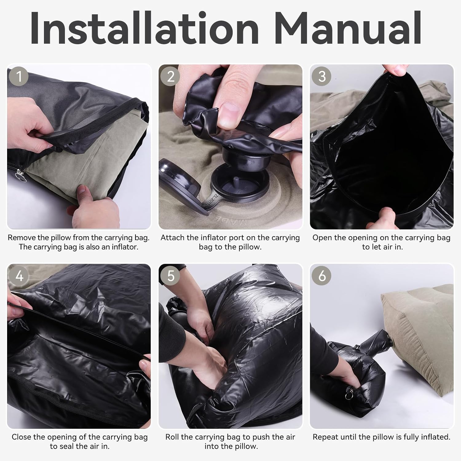 Lefeke Inflatable Leg Pillow with Carry Case