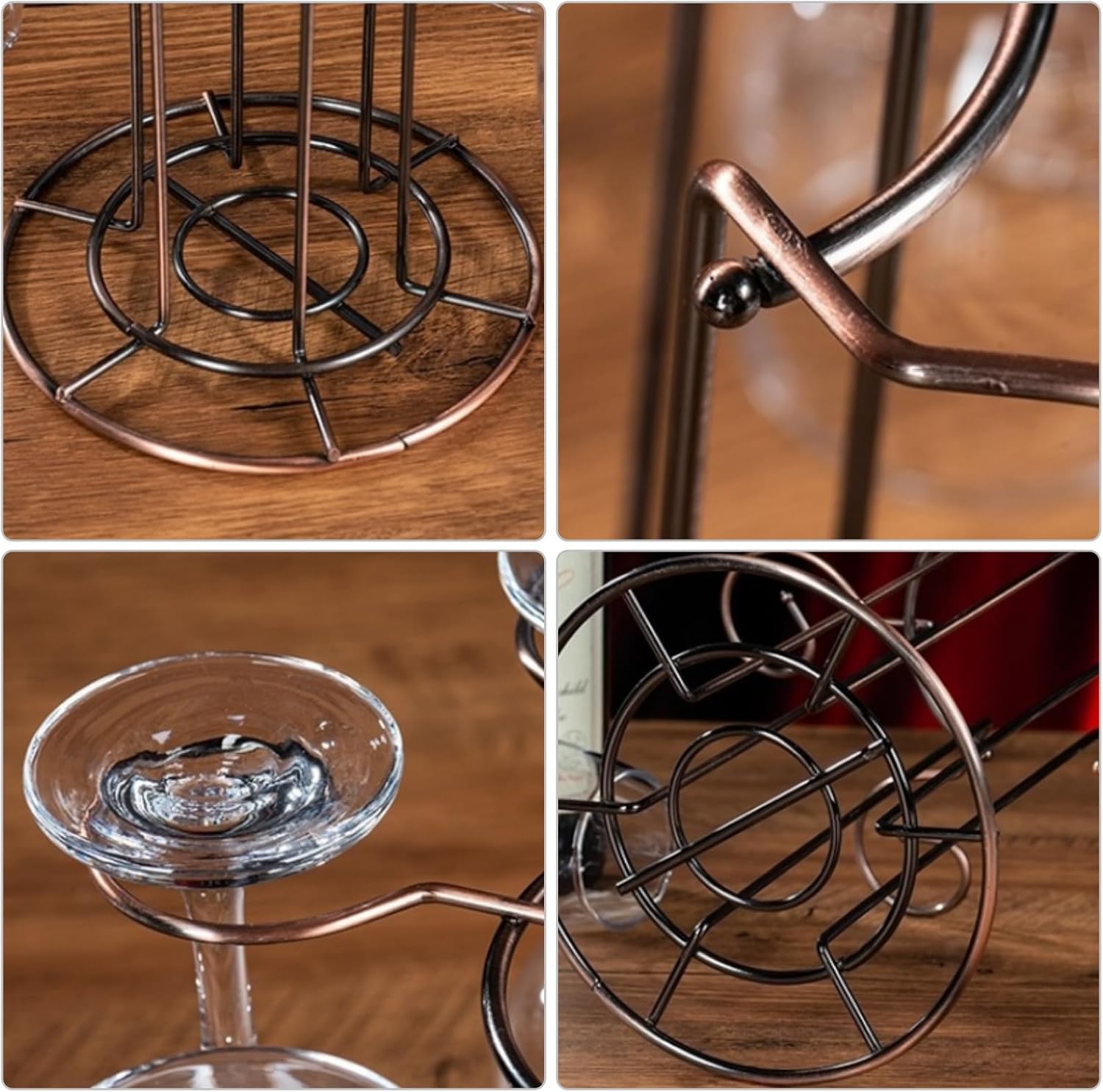 Lmbabter Gold Wine Glass Rack for Home Bar