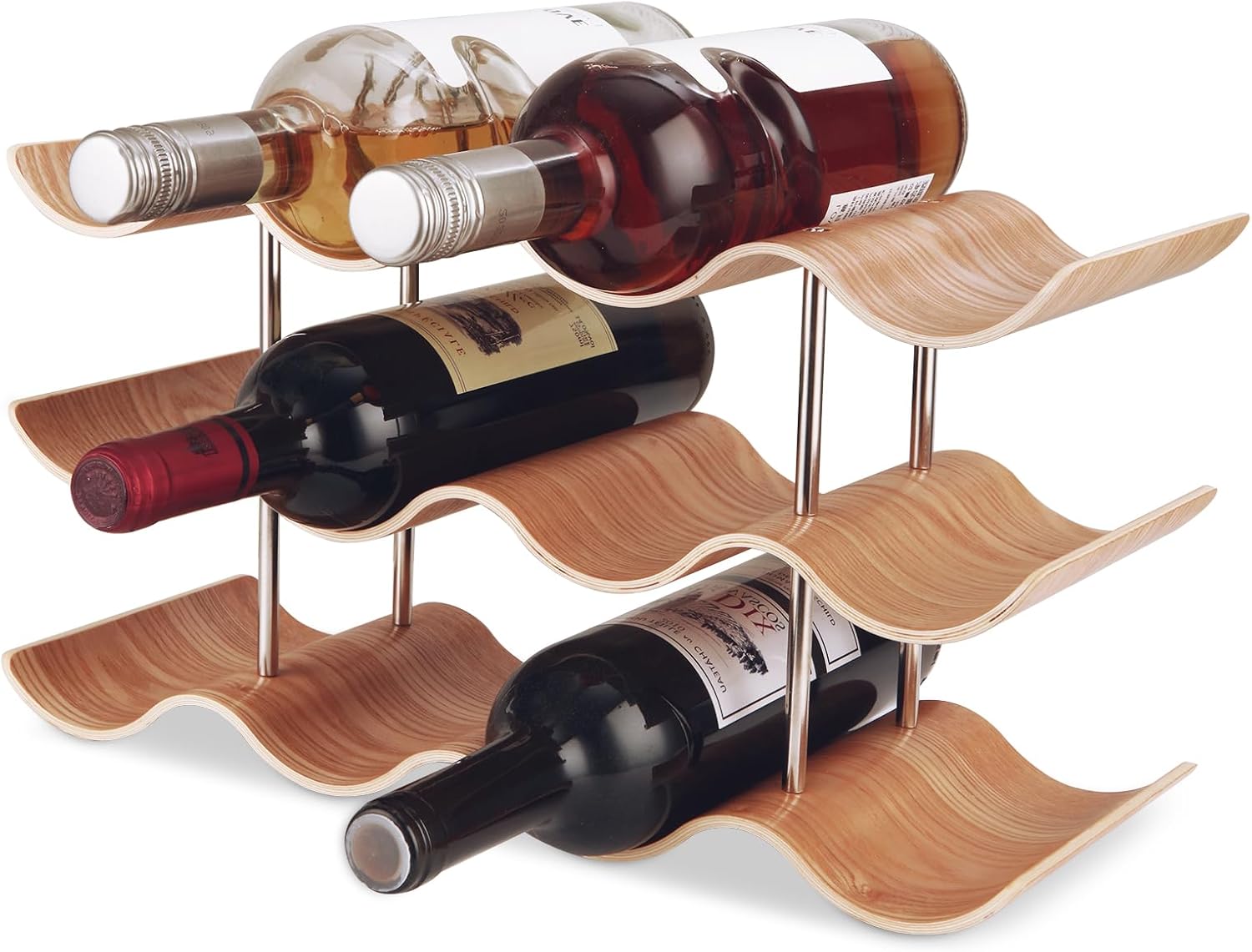 GBACHOOSE 3-Tier Tabletop Wine Rack