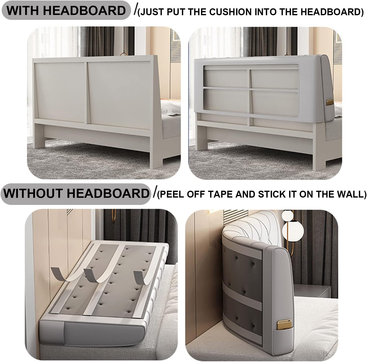 ZZYK Leather Headboard Pillow 472 White Ergonomic Reading Support