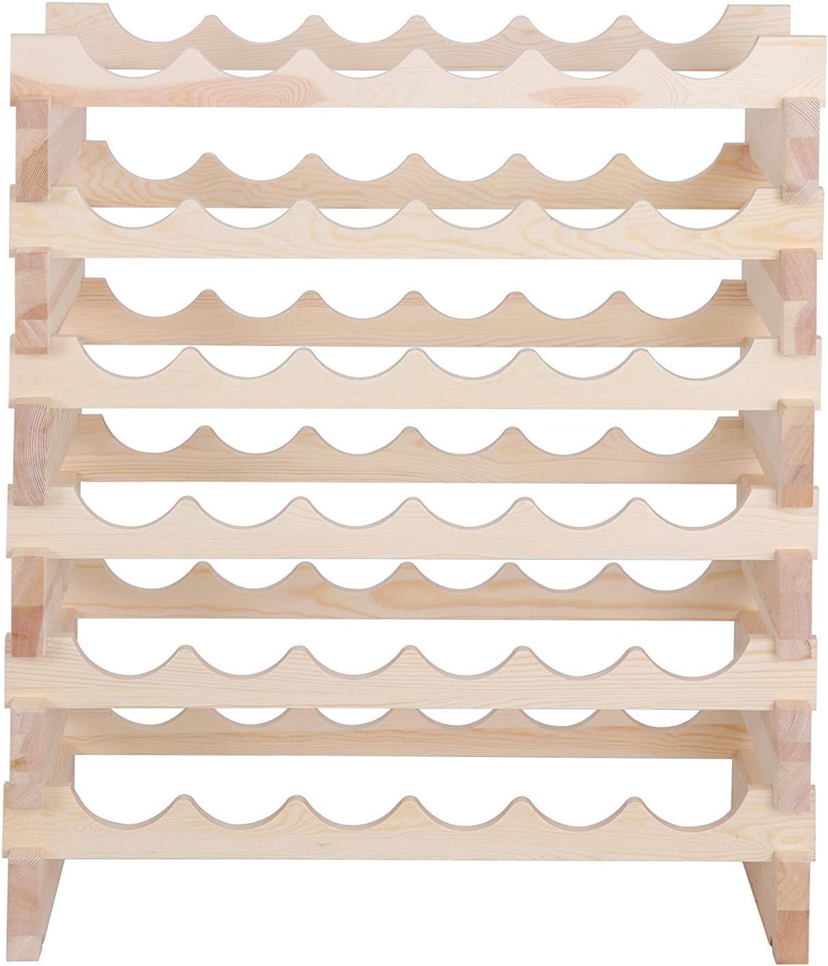 Smartxchoices 36 Bottle Wine Rack with Sturdy Pine Wood Construction