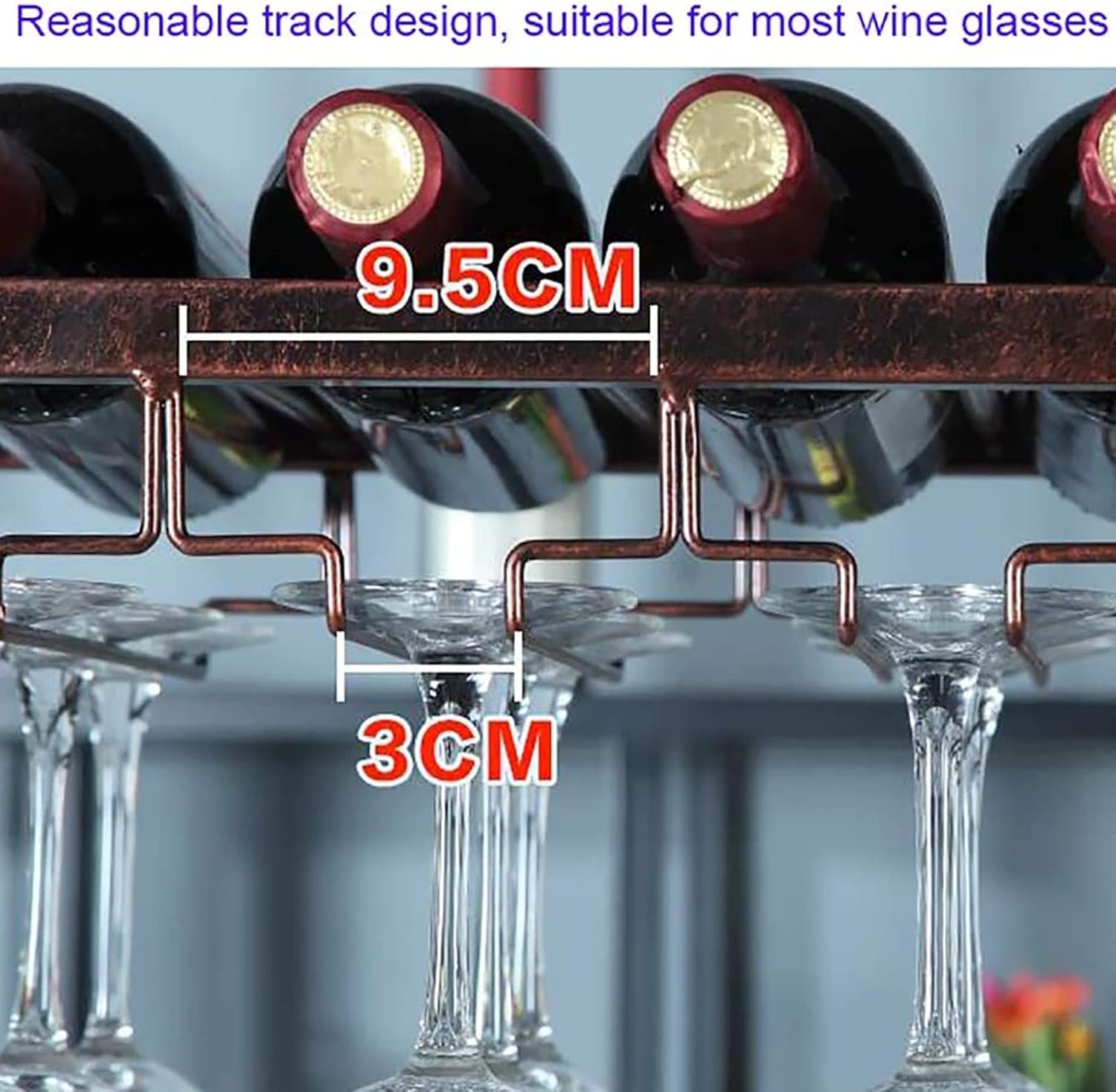Adjustable Height Wall-Mounted Wine Rack
