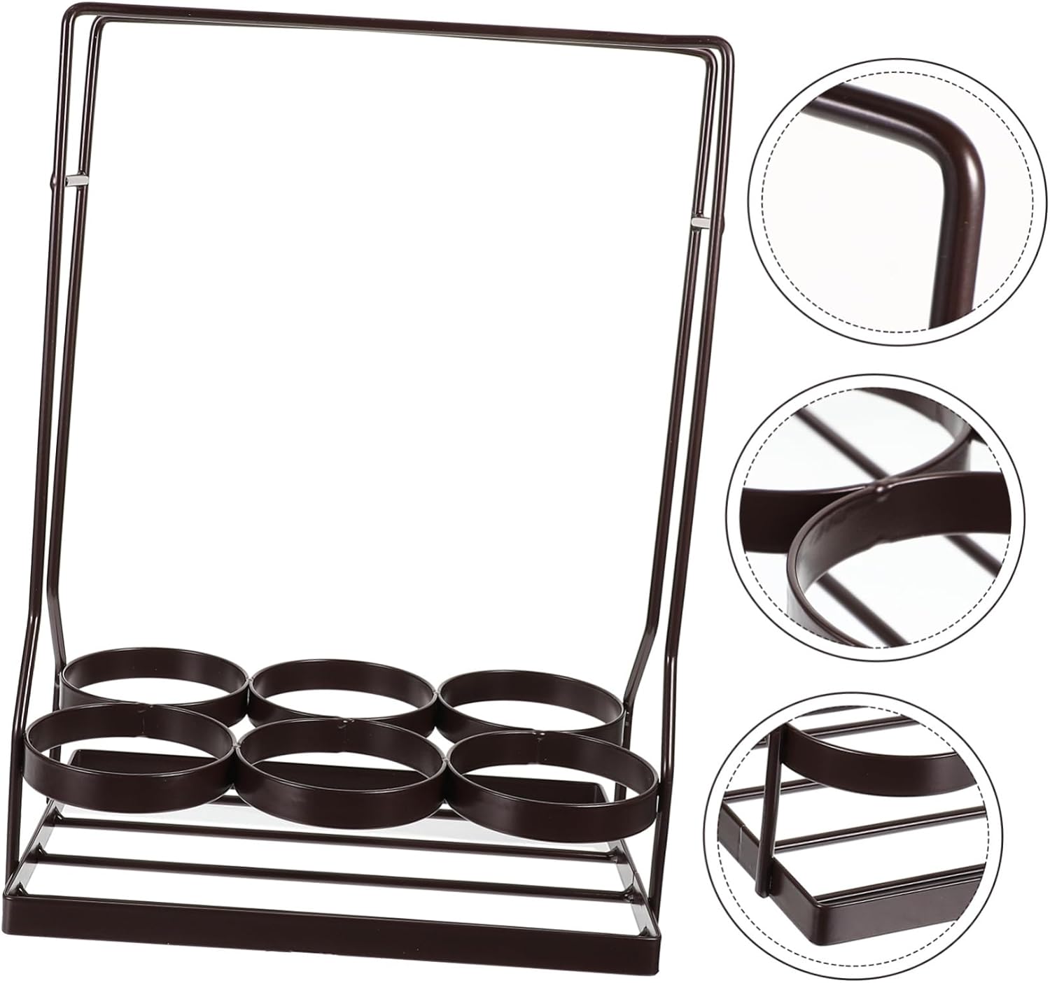 Cabilock Wine Bottle Holder Iron and Wood Storage Stand