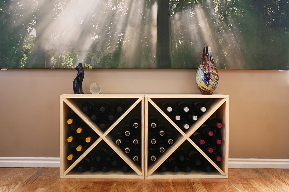 Creekside 24 Bottle Wine Cubes Set of 2 12 Deep Pine 1