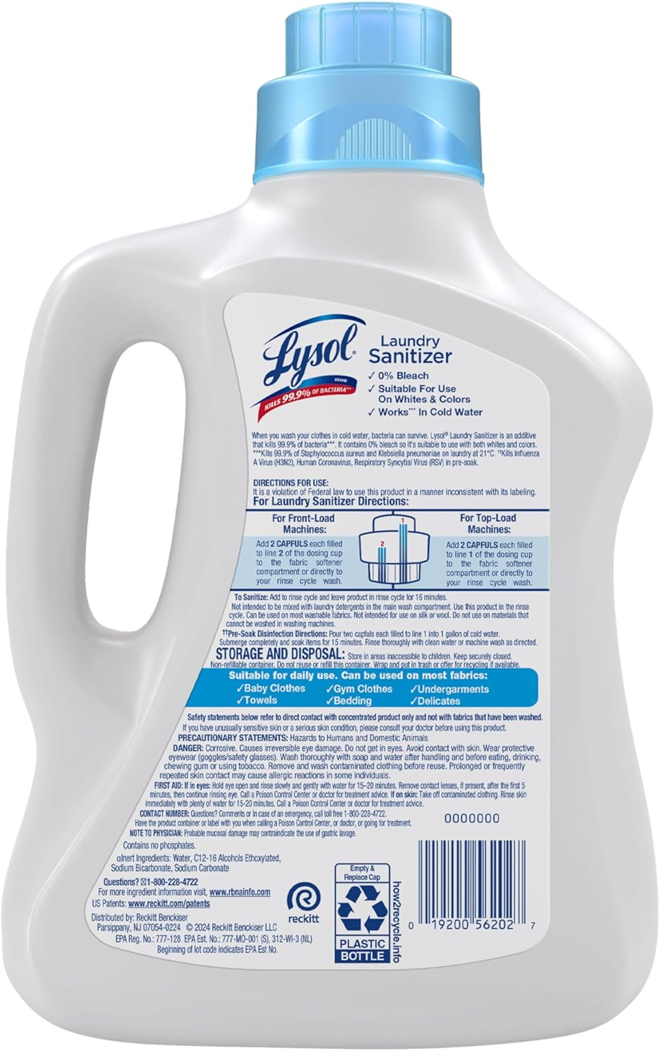 Lysol Laundry Sanitizer Additive 90 Fl Oz Free Clear
