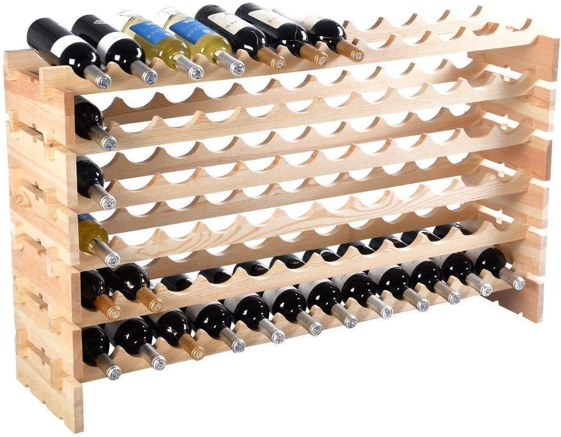 TimmyHouse 6 Tier Freestanding Wine Rack 72 Bottle Storage