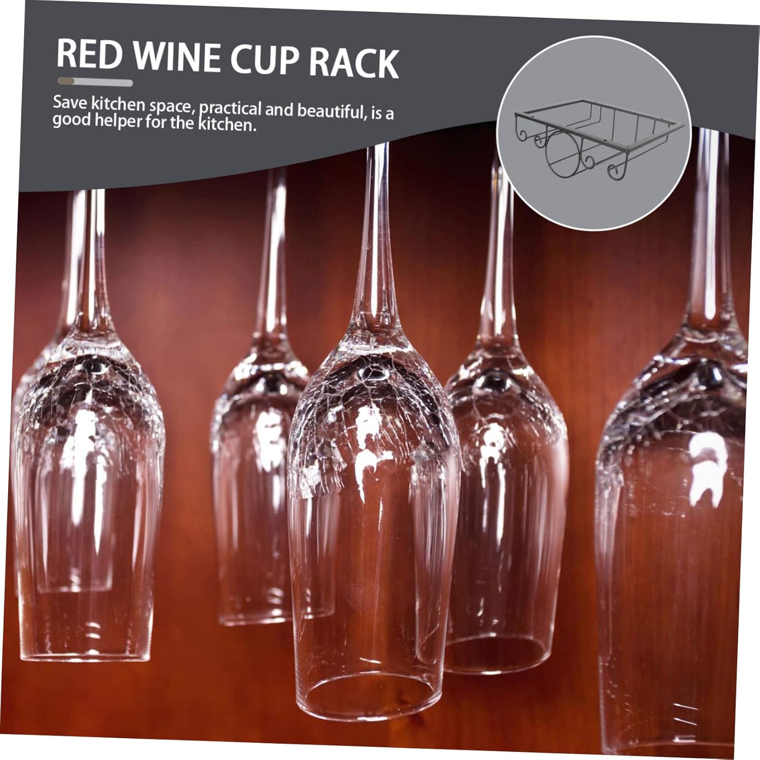 Zerodeko 1Pc Draining Rack for Wine Glasses