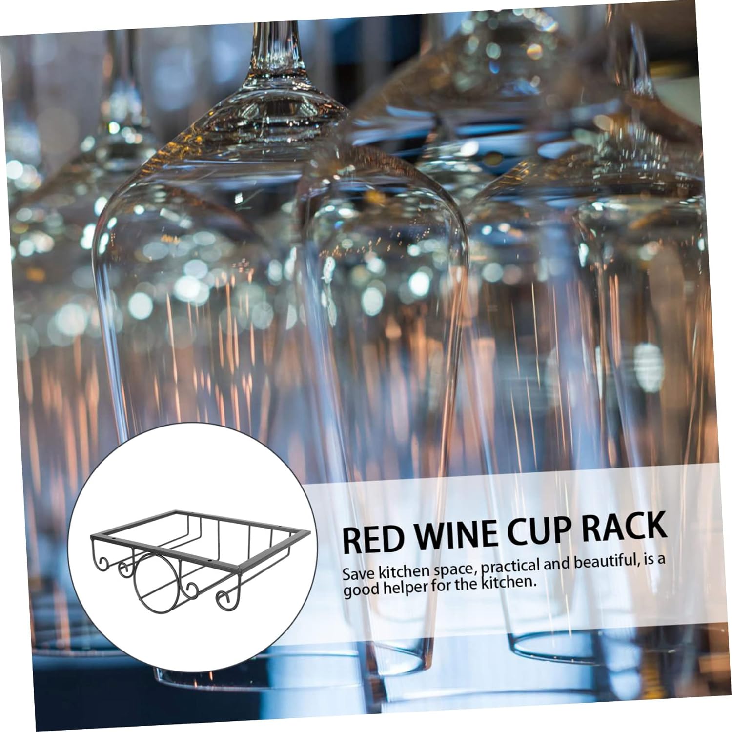 Garneck Space-Saving Cup Stand Rack for Kitchen Bar