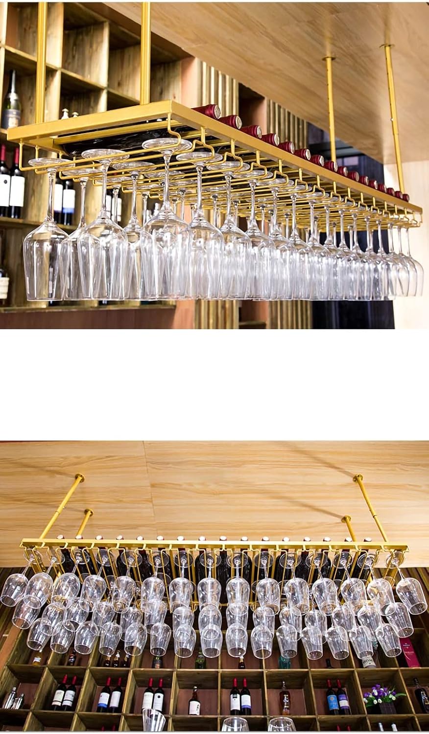 DASHADAO 1-Tier Wall-Mounted Wine Rack with Adjustable Height